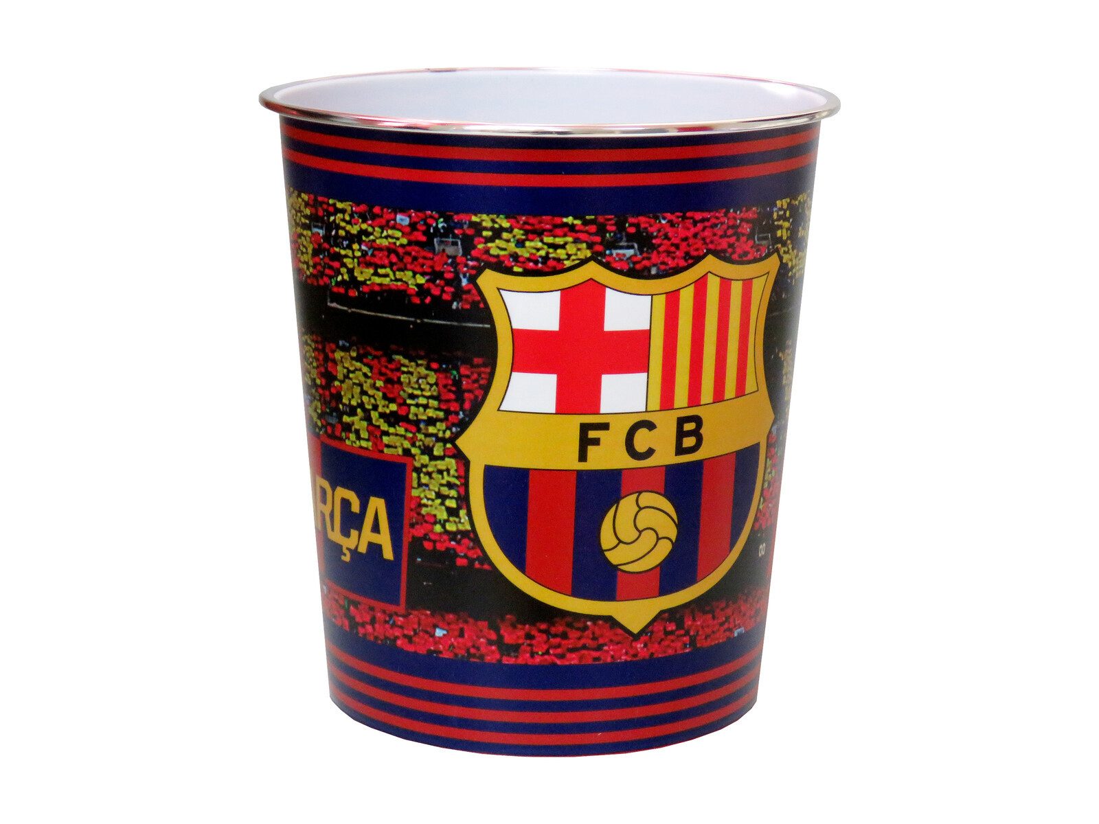 FC Barcelona Papierkorb 24 cm kompakter Mülleimer für Schreibtisch