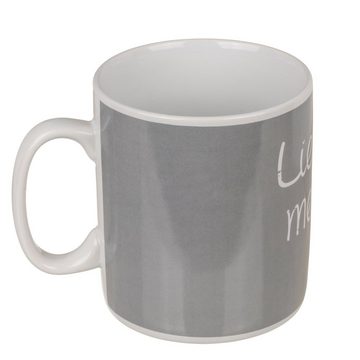 Haus und Deko Geschirr-Set Lieblingsmensch Tasse Jumbo 850 ml Geschenk Kaffeetasse Steingut Beche (1-tlg), 1 Personen, Keramik