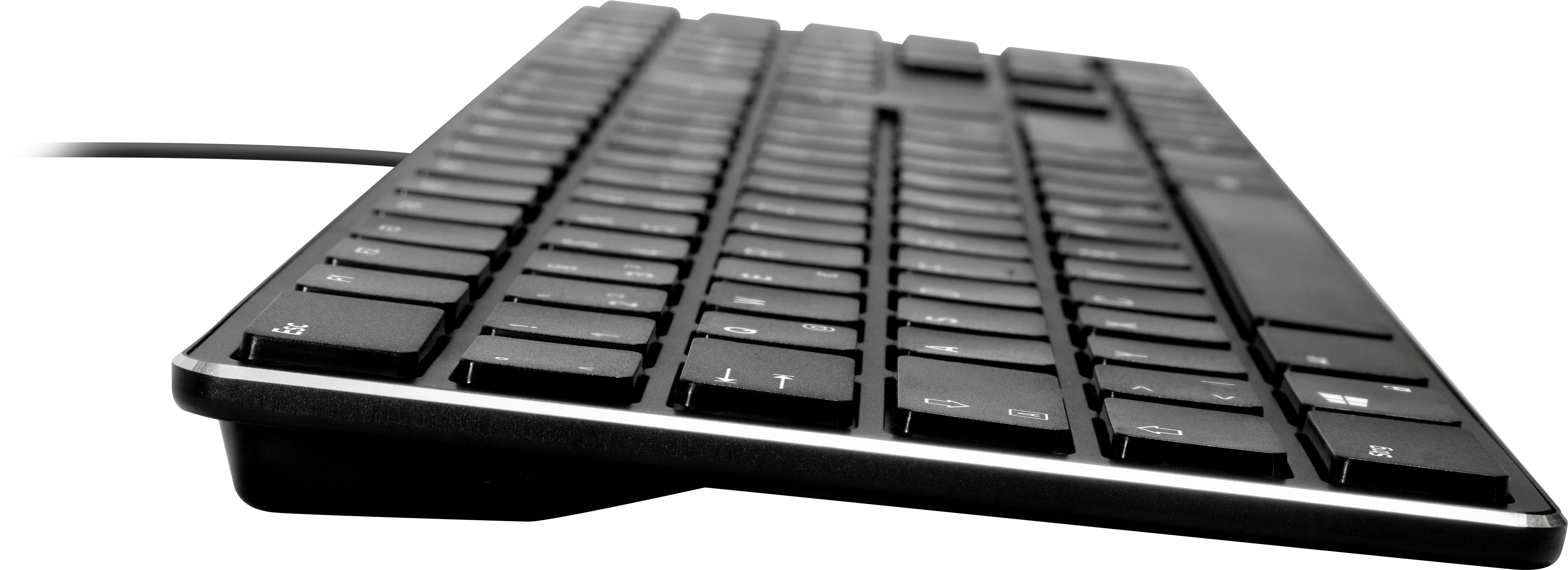 Speedlink RIVA Slim Metall Keyboard - DE Layout - Tastatur (150cm Kabellänge)