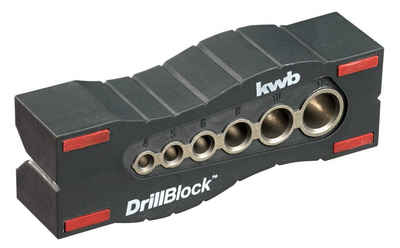 kwb Bohrerleiste, Bohrhilfe / Bohrlehre Ø 44899 mm DrillBlock für rechtwinklige / gerade