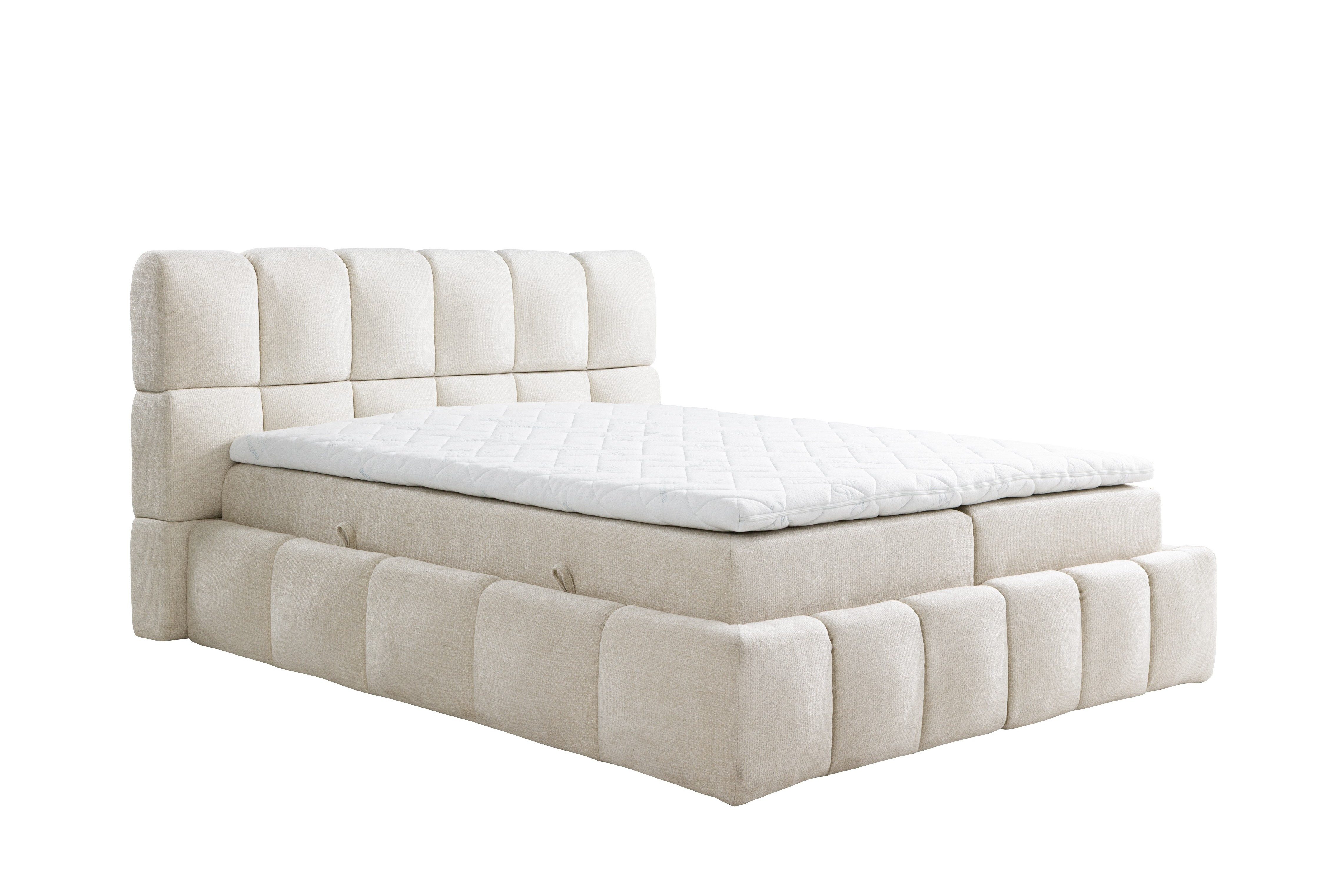 Labett Boxspringbett AURA Bubble Boucle Bett mit Stauraum - 140x200 160x200 günstig online kaufen