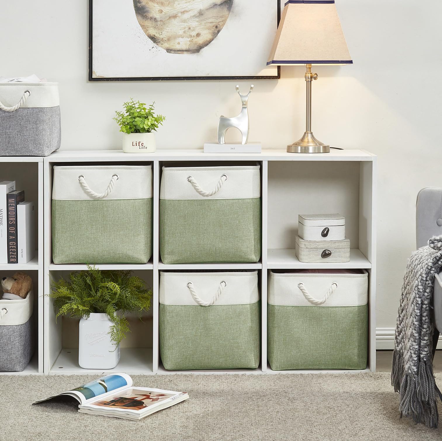 Coonoor Aufbewahrungskorb Stoffwürfel Aufbewahrungsboxen, Canvas Körbe günstig online kaufen