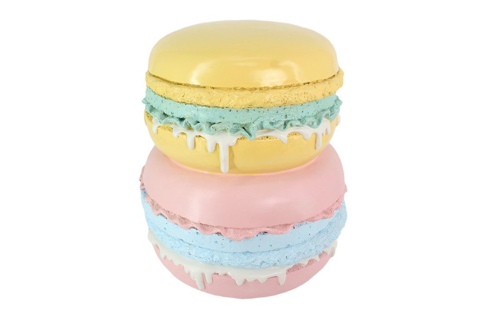 riess-ambiente Beistelltisch MACARONS 50cm gelb/rosa - Fiberglas, handgefertigt, außergewöhnlich (Einzelartikel, 1-St), Runder Kleintisch - ideal als Ablage für – Bild 2 von 5