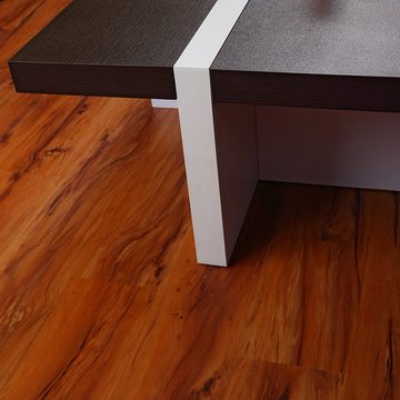 Feel2Home Couchtisch Design Tisch Beistelltisch Weiß/Braun Stubentisch Sofatisch Holztisch, mit Dekorationsfläche
