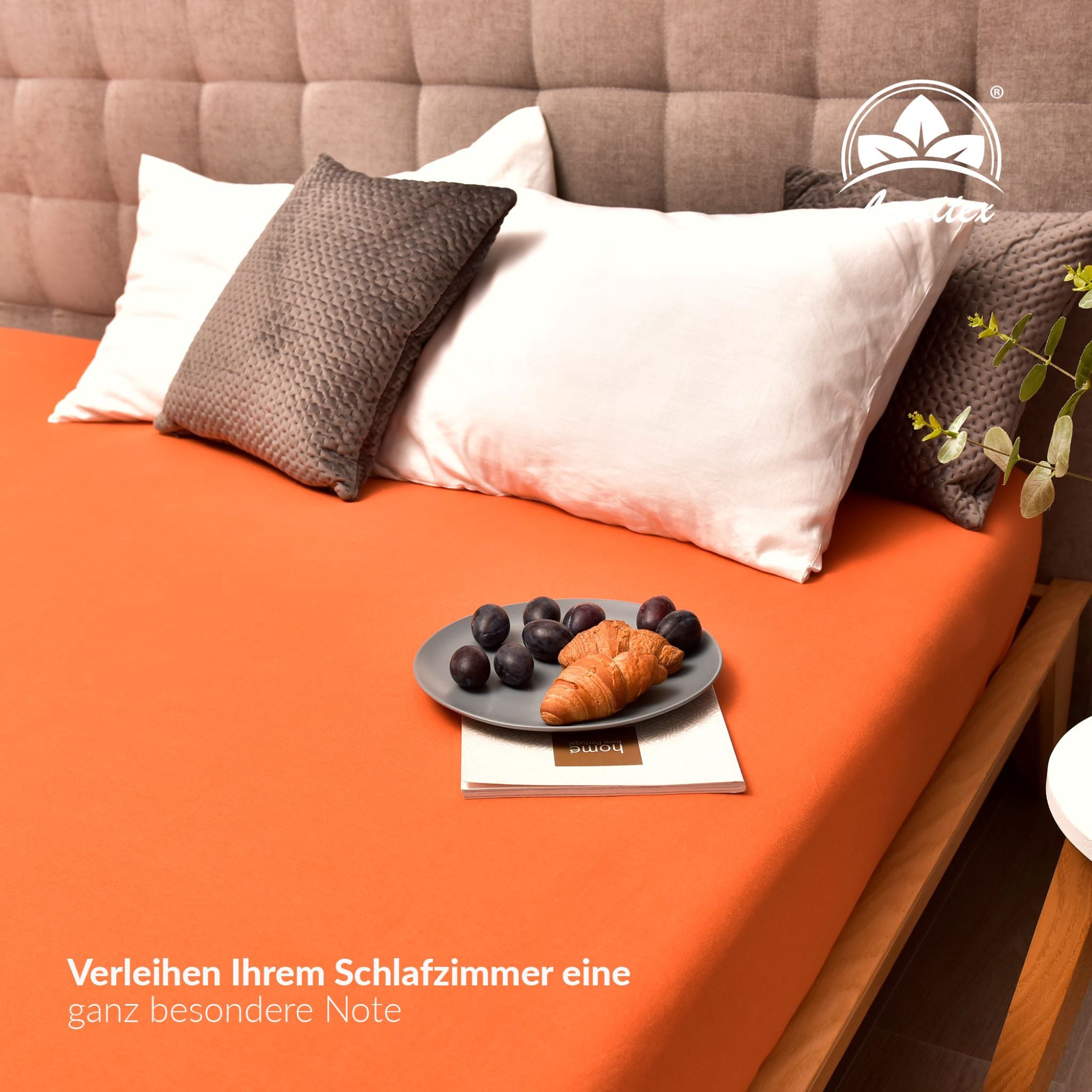 leevitex® Spannbettlaken 180x200 - 200x220 cm, 40 cm Steghöhe, Stoffdicke 150 g/m², Jersey, Gummizug: rundum, (1 Stück), OEKO-TEX® Standard 100 Zertifikatsnumme – Bild 5 von 5