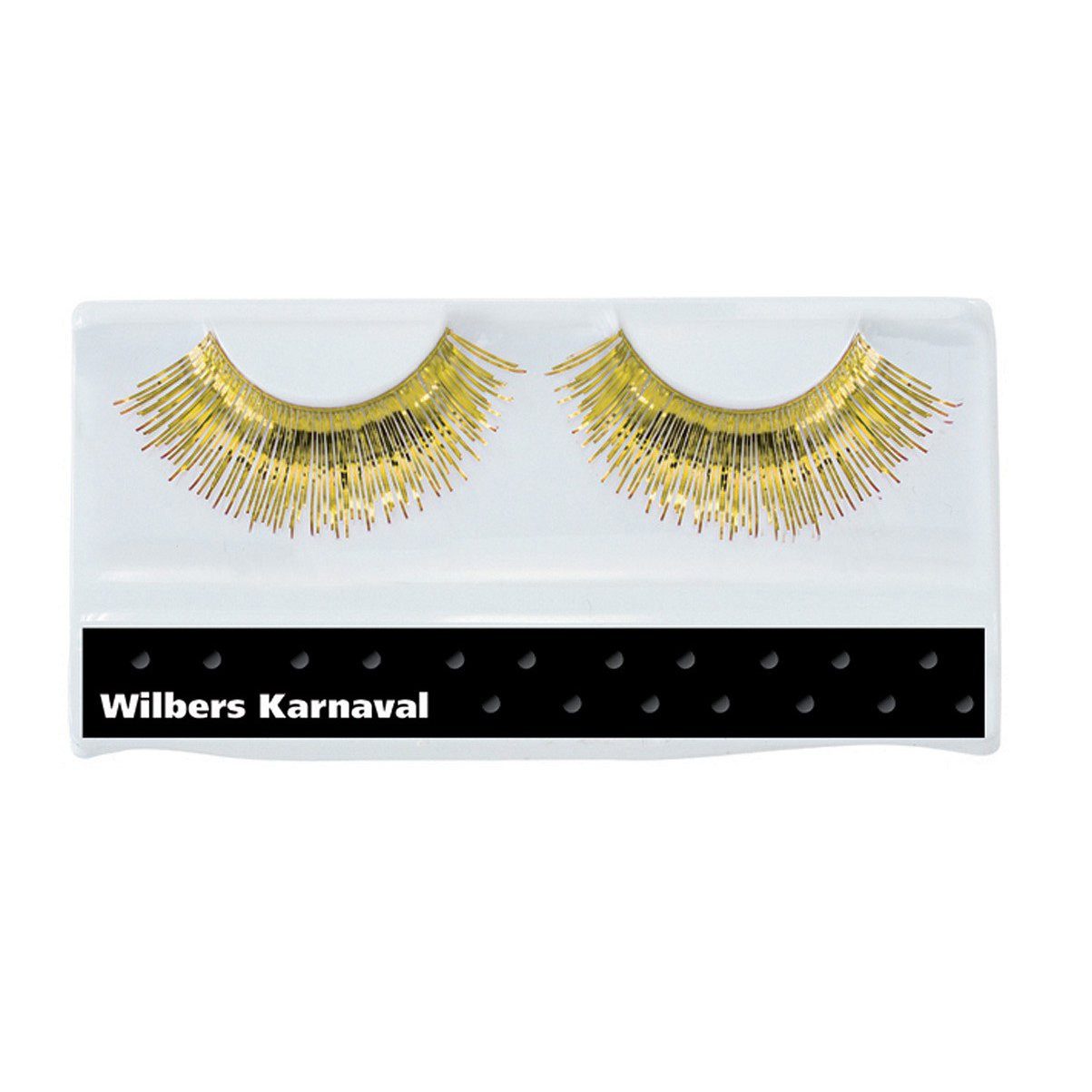 Metamorph Bandwimpern Lametta Wimpern gold, Breit gefächerte Fake Lashes im Metallic-Look