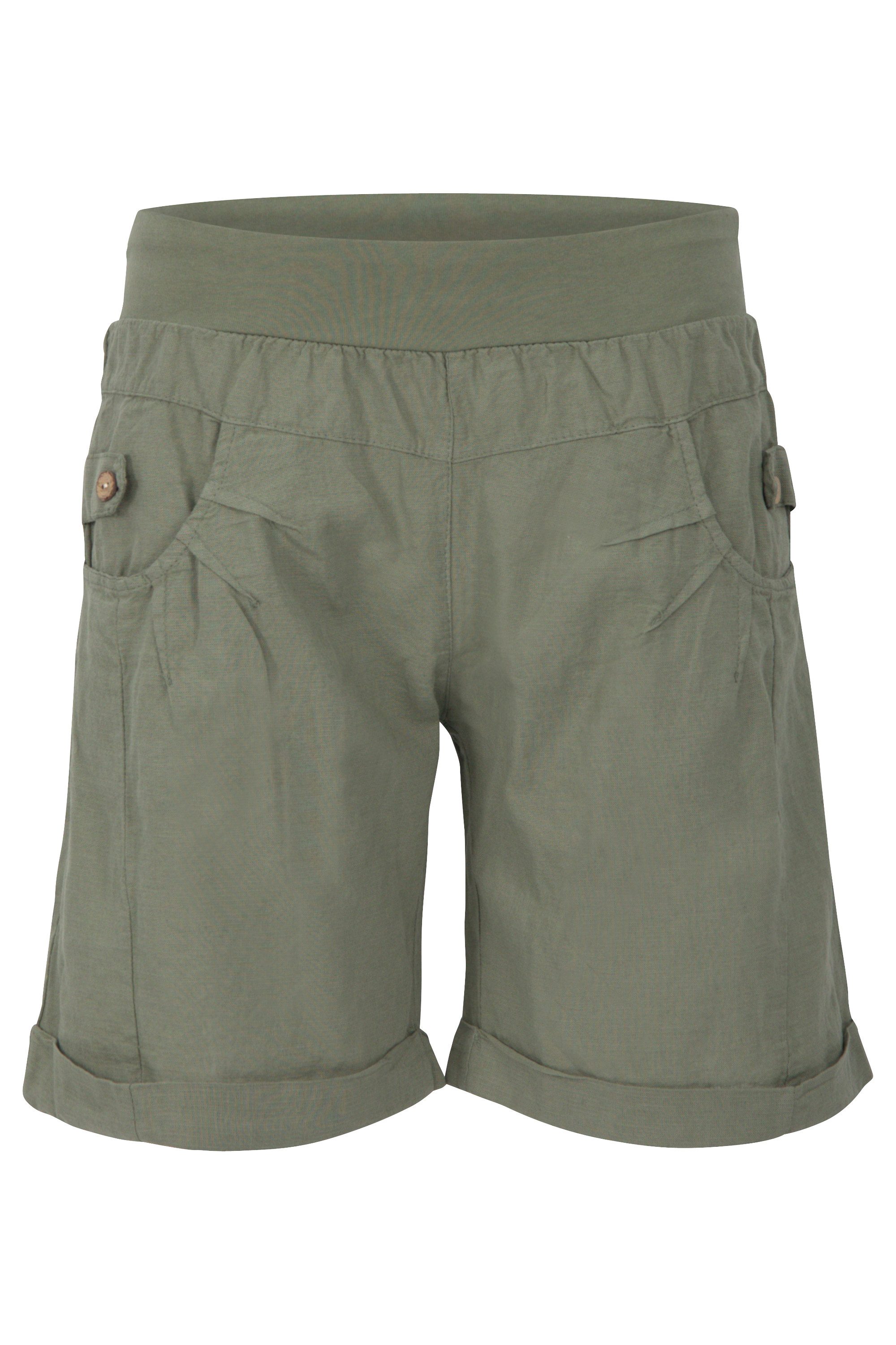 Leinenhose malito Damen Bermuda aus Leinen, lässige kurze Hose, Shorts für den