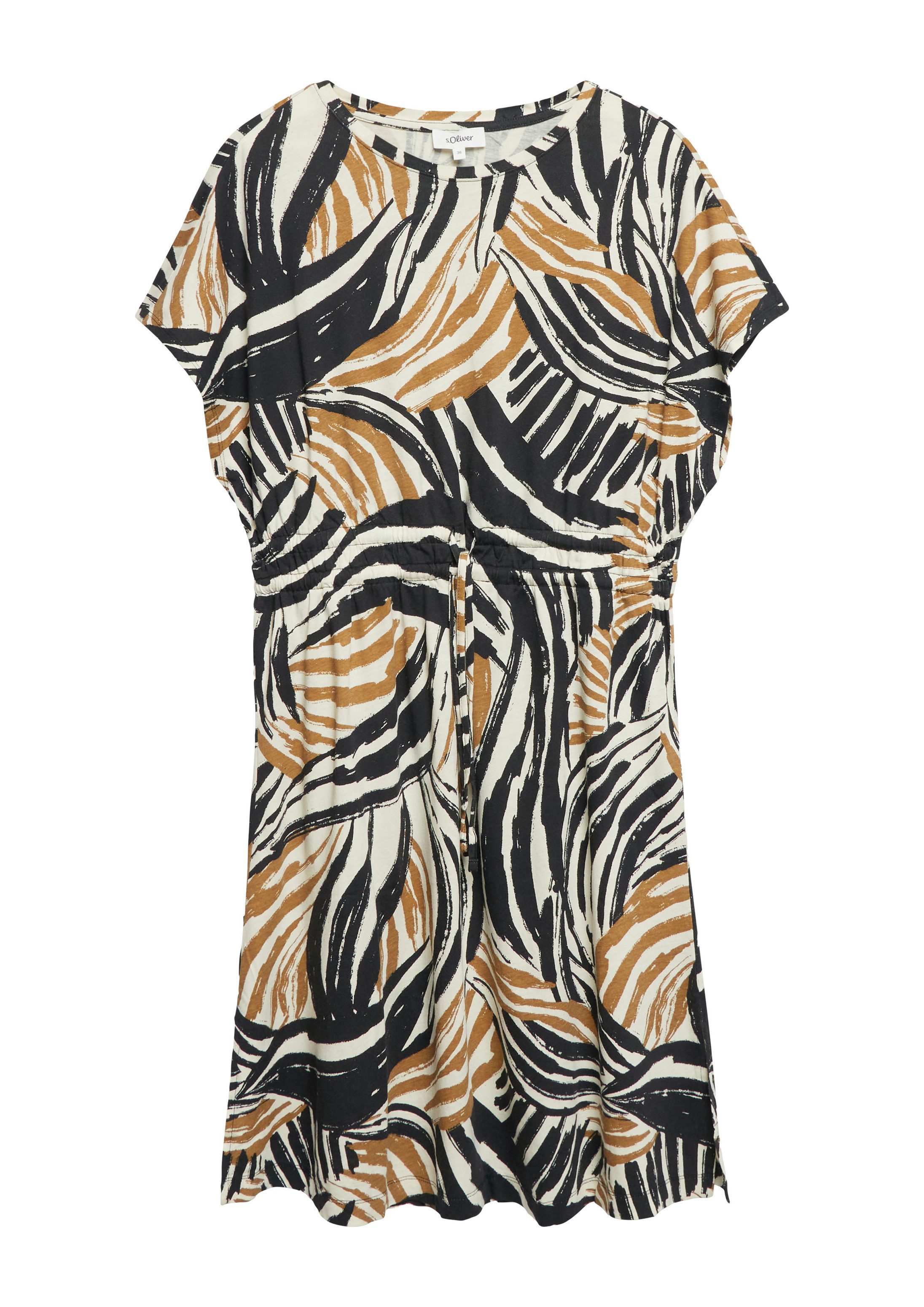 s.Oliver Minikleid Kleid Jersey-Kleid mit Tunnelzug