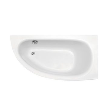 KOLMAN Badewanne Eckbadewanne Milena Premium 150x70, (Kopfstütze Handgriffen Links/Rechts), Acrylschürze Styroporträger, Ablauf VIEGA & Füße GRATIS