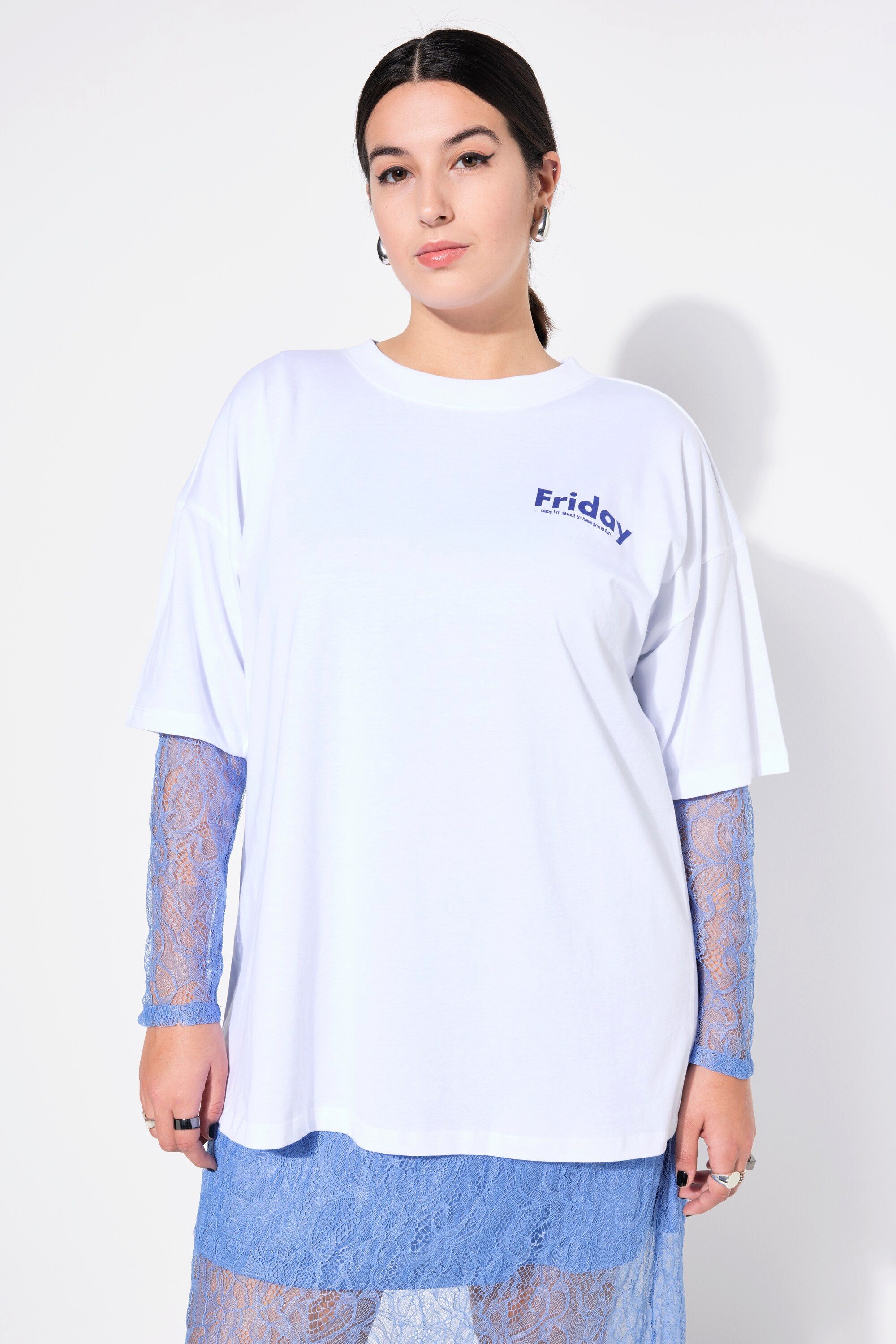 T-Shirt Men-Shirt oversized Rückenprint Halbarm