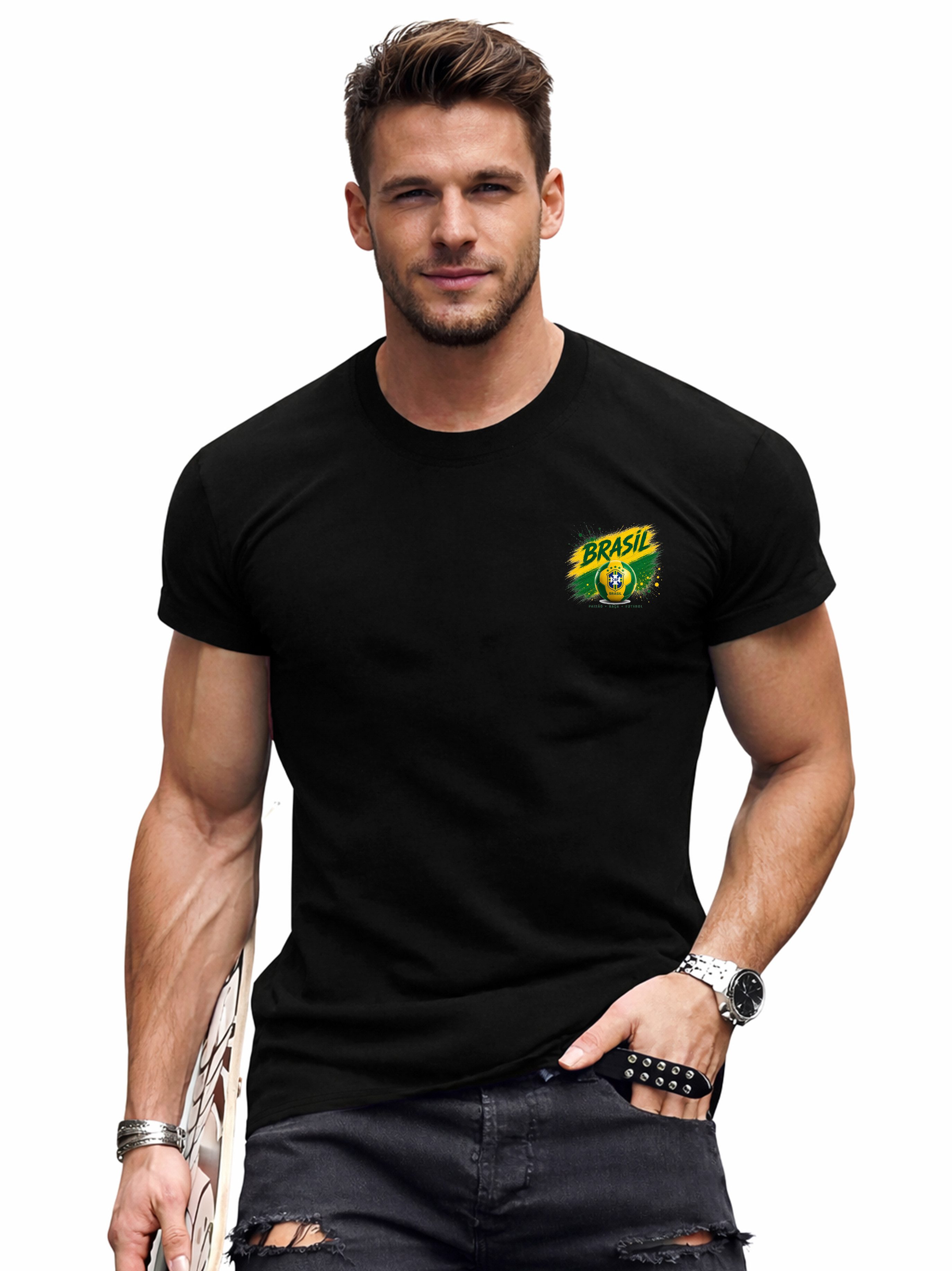 RMK T-Shirt Herren Shirt Fußball WM Brasil 100% Baumwolle