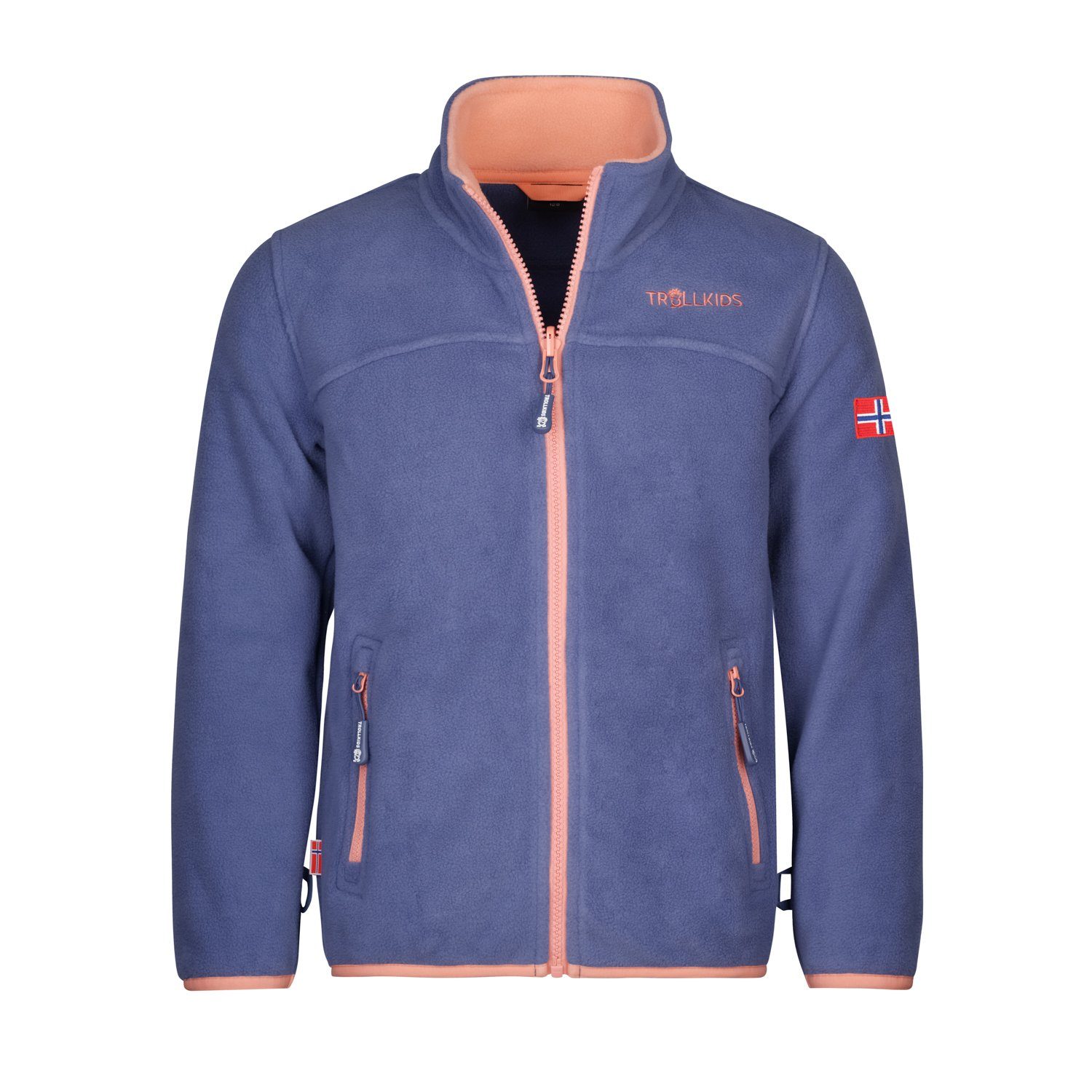 TROLLKIDS Fleecejacke Oppdal XT Lotusblau/Koralle