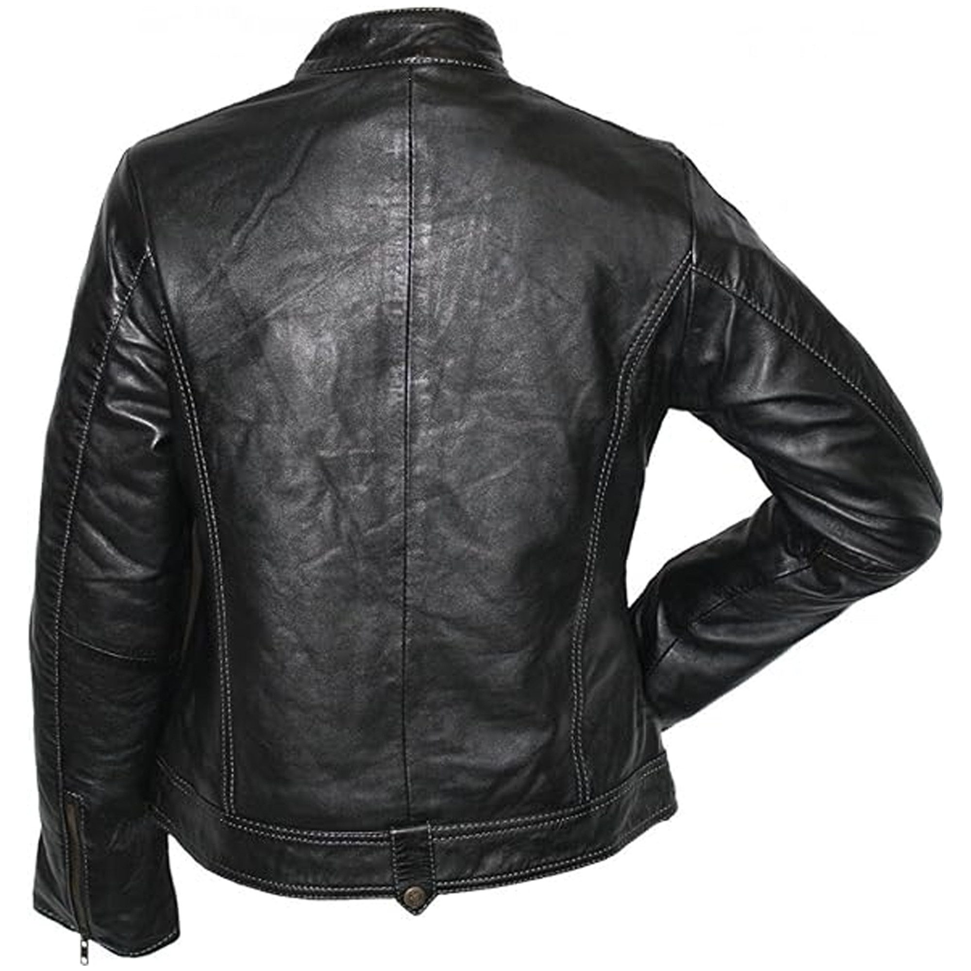 German Wear Lederjacke Trend 411J Damen Lederjacke Jacke aus Lamm Nappa Leder Schwarz