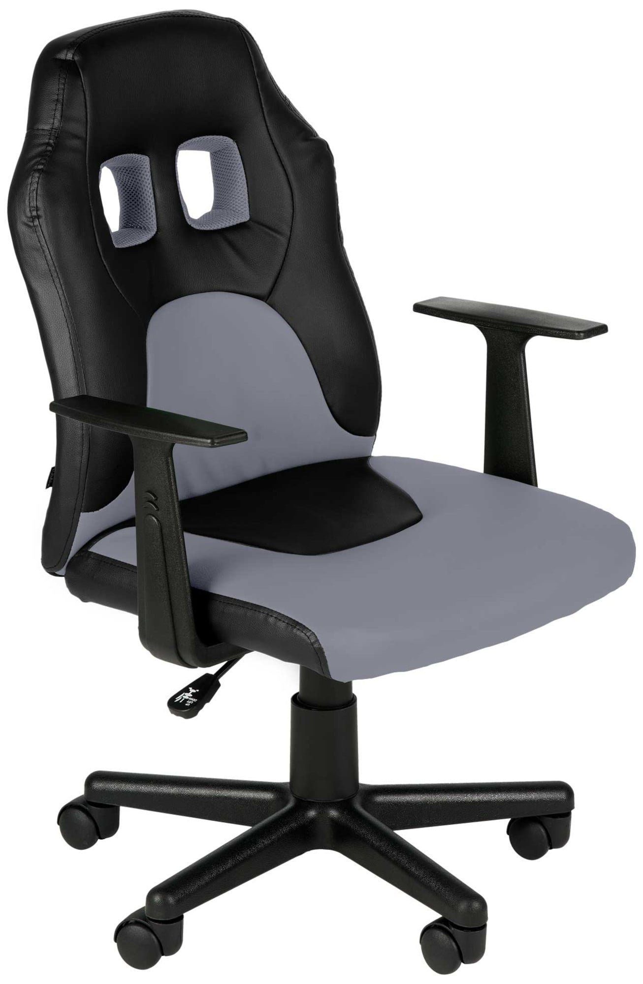 CLP Gaming Chair Fun, Kinder-Bürostuhl, mit abnehmbaren Armlehnen schwarz/grau