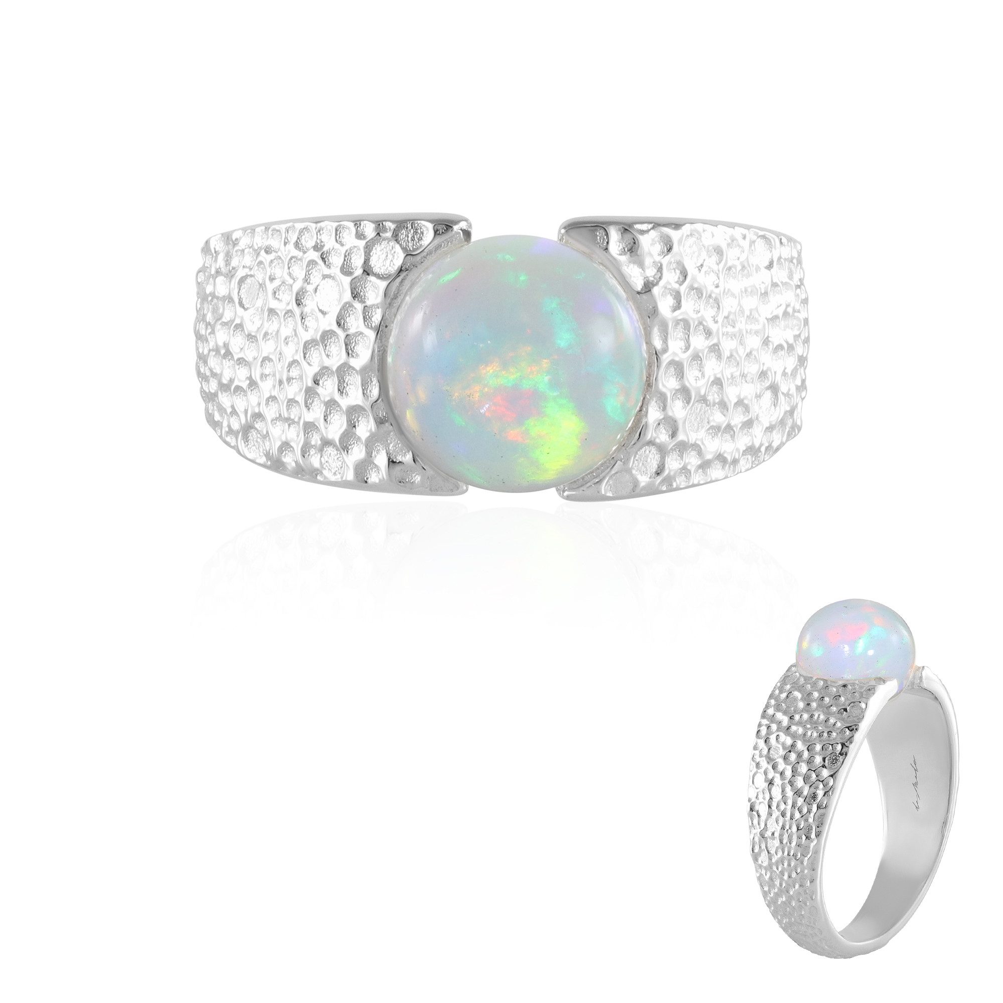 Cavill Solitärring Cavill Ring aus Sterlingsilber mit 2,73 ct Welo Opal Damen Echtschmuck (1-tlg)