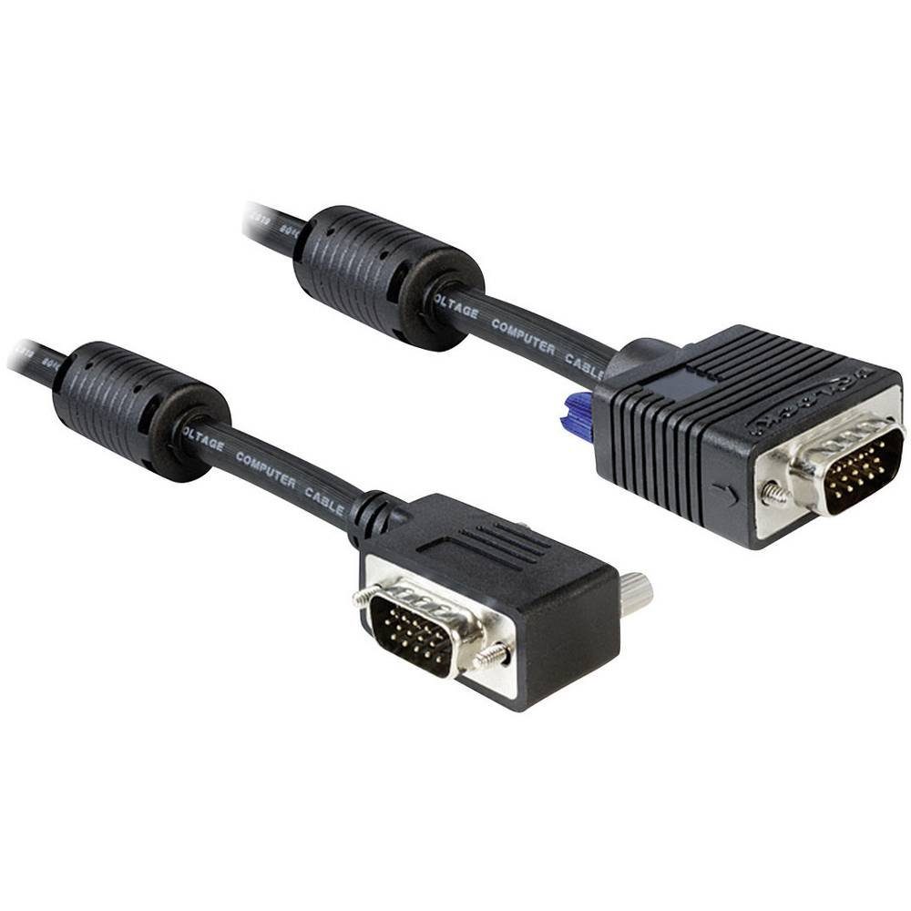 Delock SVGA-Kabel Stecker-Stecker gewinkelt 2 m HDMI-Kabel, (2.00 cm), schraubbar