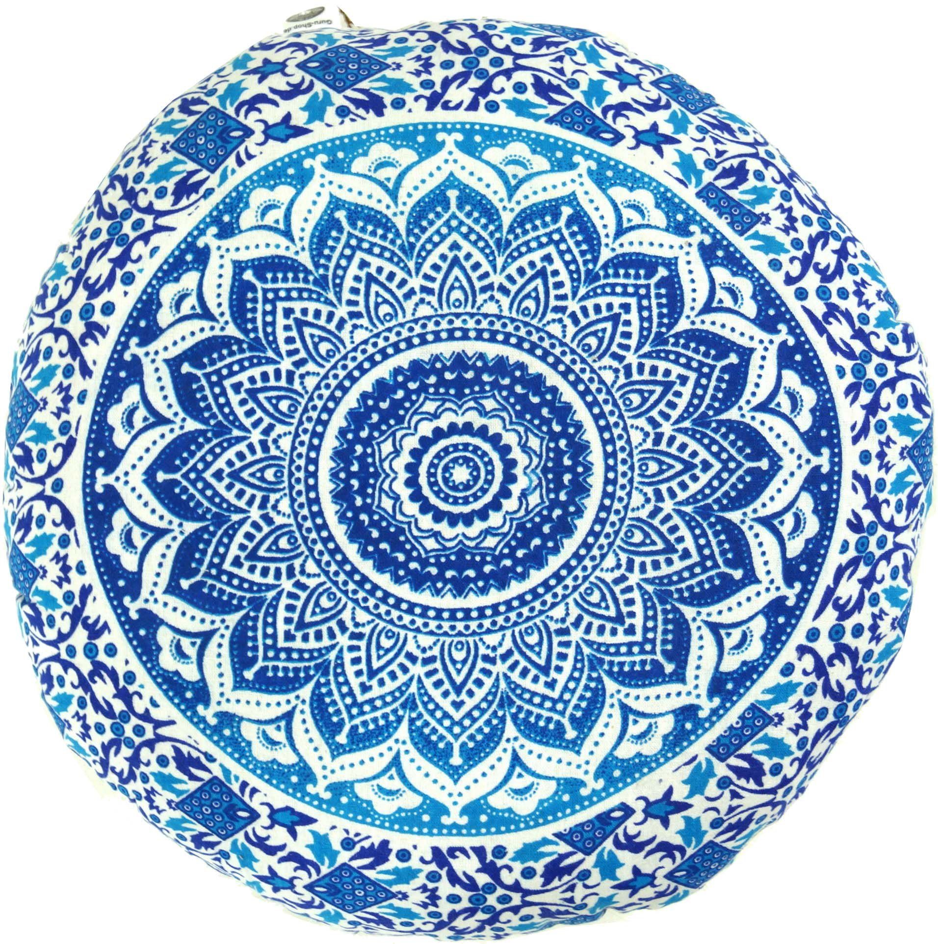 Guru-Shop Meditationskissen Flaches Mandala Meditationskissen, Yoga Kissen,.. – Bild 2 von 2