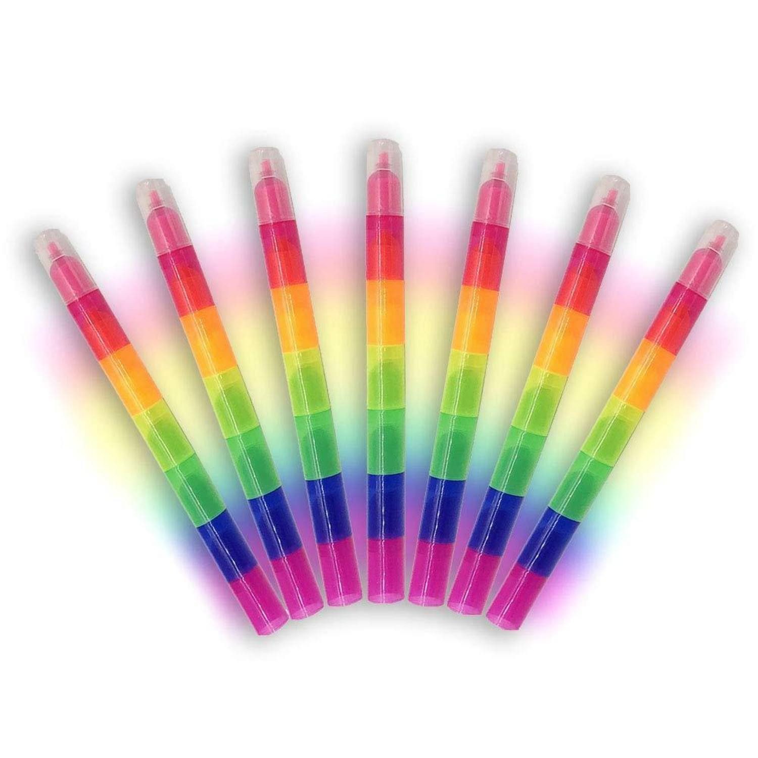 LuxusKollektion Marker Textmarker Kinder Stapelbar Regenbogen 6 Farben