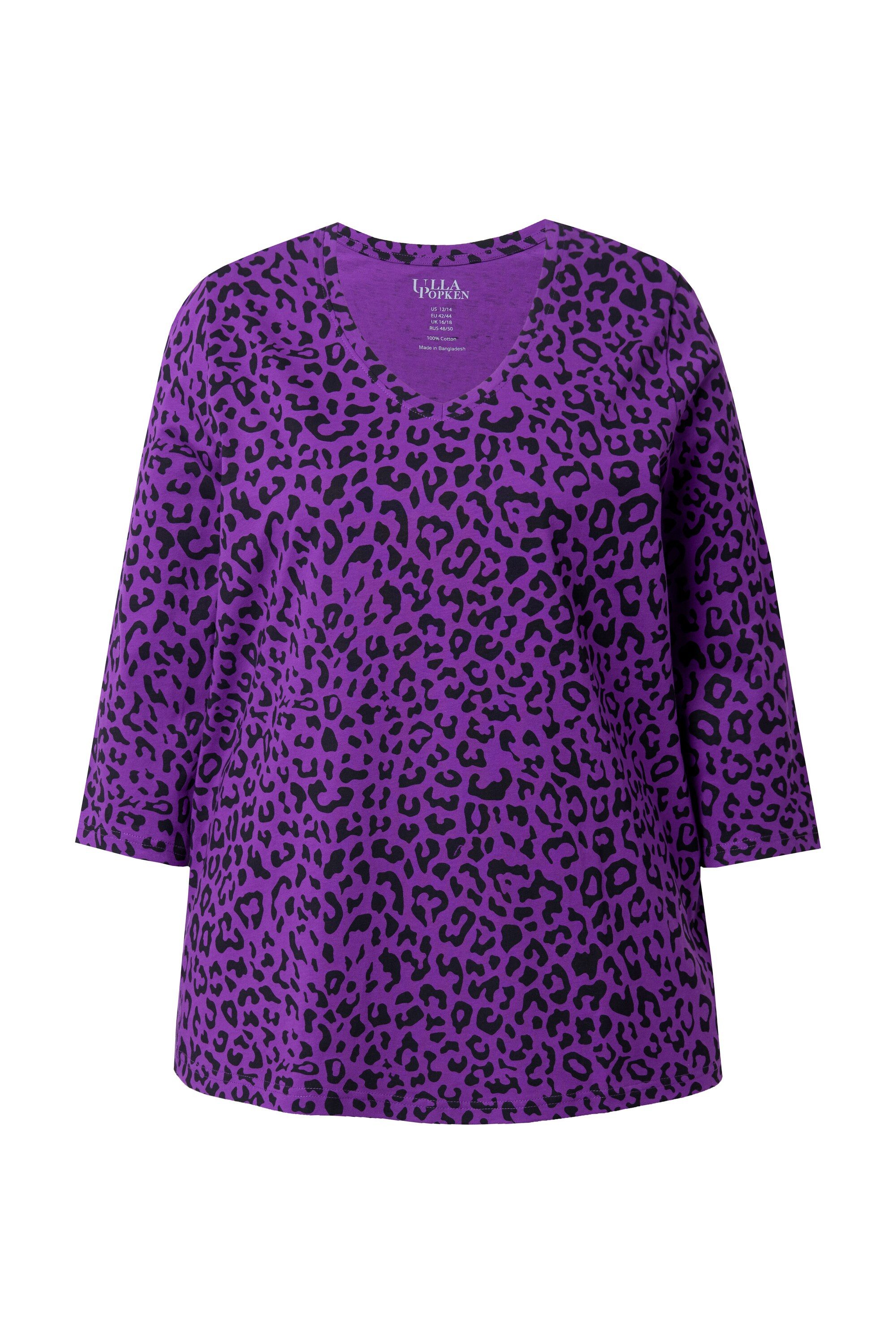 Ulla Popken Longshirt T-Shirt A-Linie V-Ausschnitt günstig online kaufen