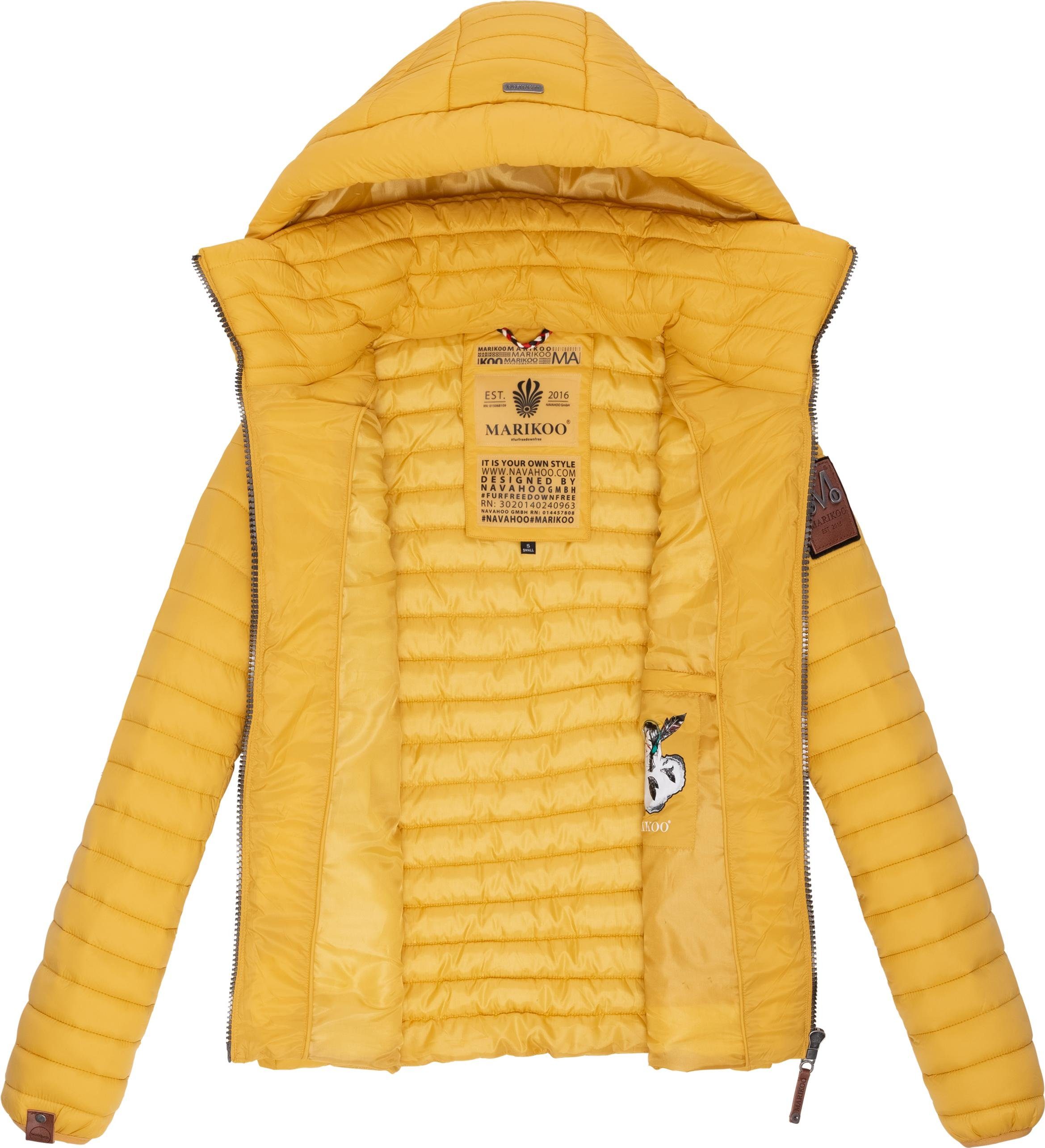 Marikoo Steppjacke Löwenbaby stylische Übergangsjacke mit abnehmbarer Kapuze – Bild 4 von 5
