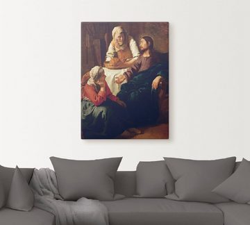 Artland Leinwandbild Christus im Hause von Martha und Maria, Religion (1 St), auf Keilrahmen gespannt