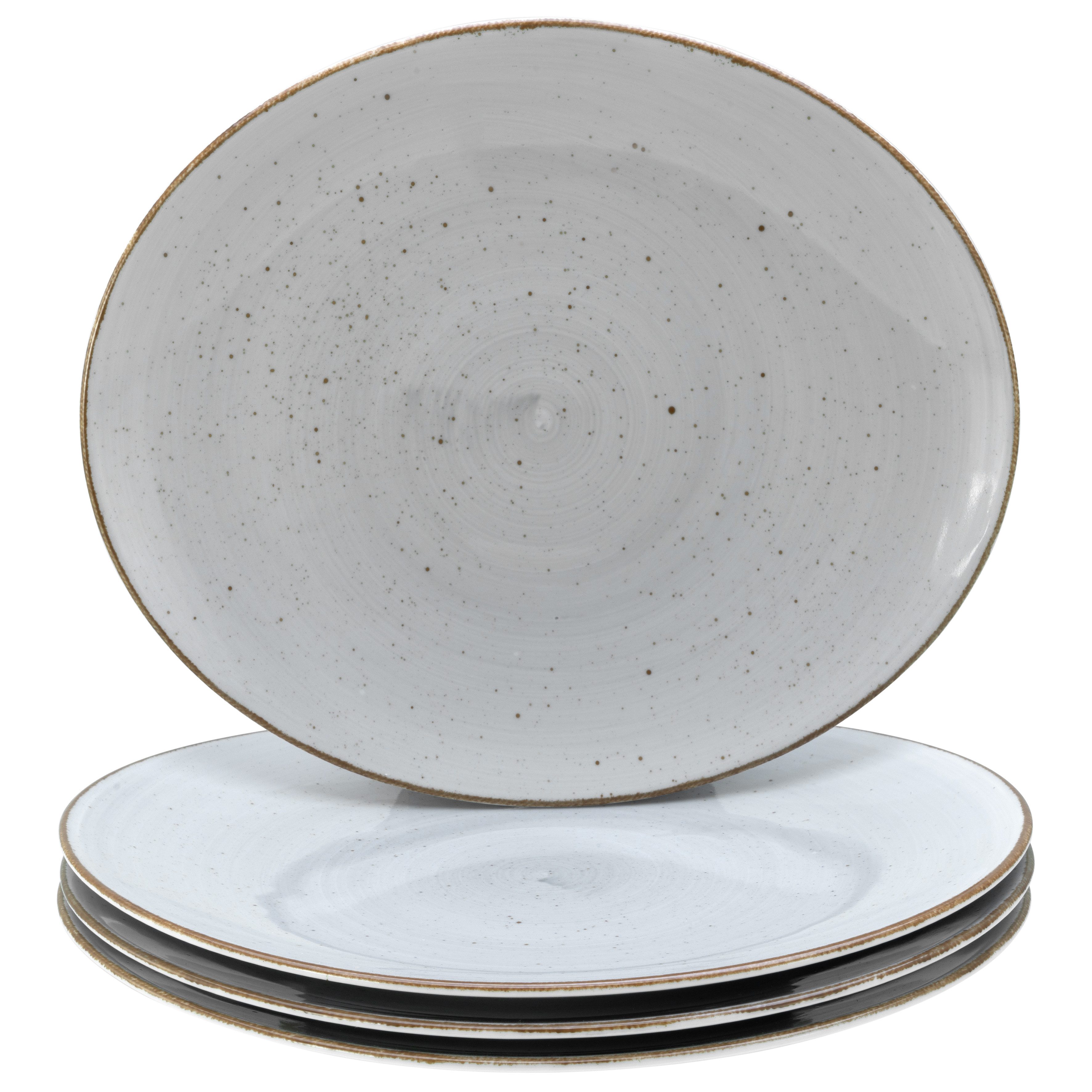 CreaTable Steakteller Vintage Nature, Teller Set, 4-tlg., (4 St), Naturverbundenes Design, Vielseitig einsetzbar