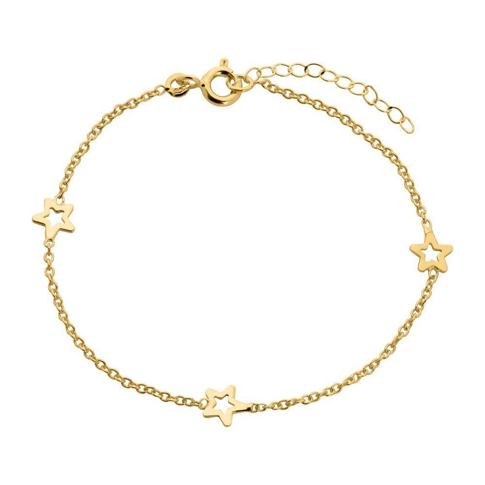 Goldarmband Armband aus 375er Gold mit Stern Elementen GB0012
