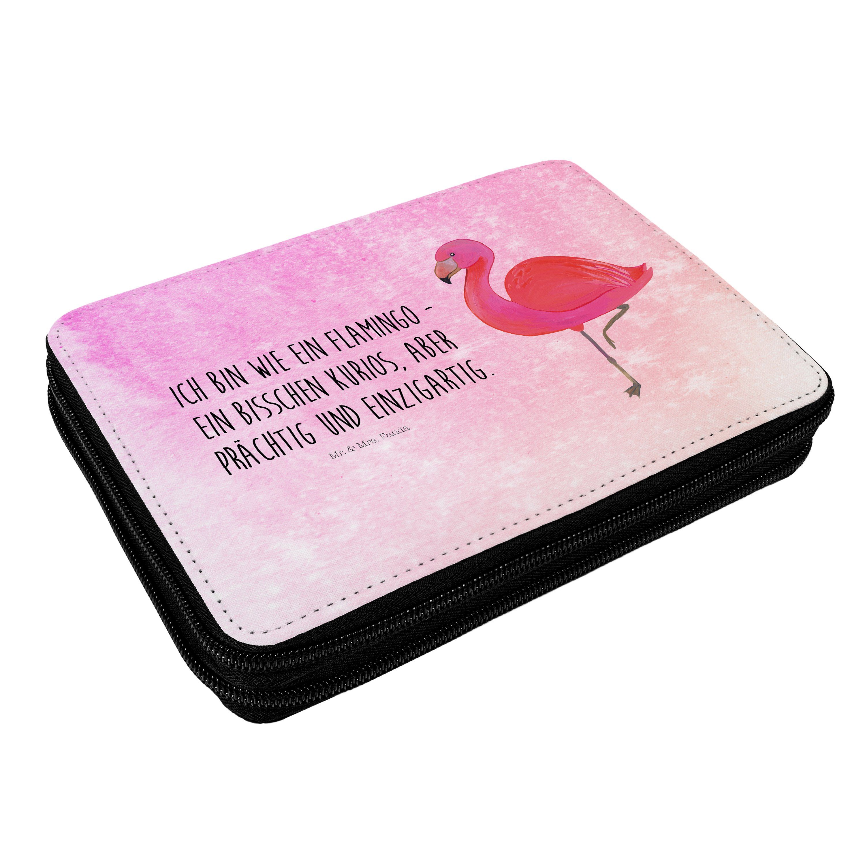 Flamingo Mrs. (1-tlg) Mr. classic & Außenseiter, Sohn, Pink Geschenk, Aquarell stolz, Panda Federmäppchen - -