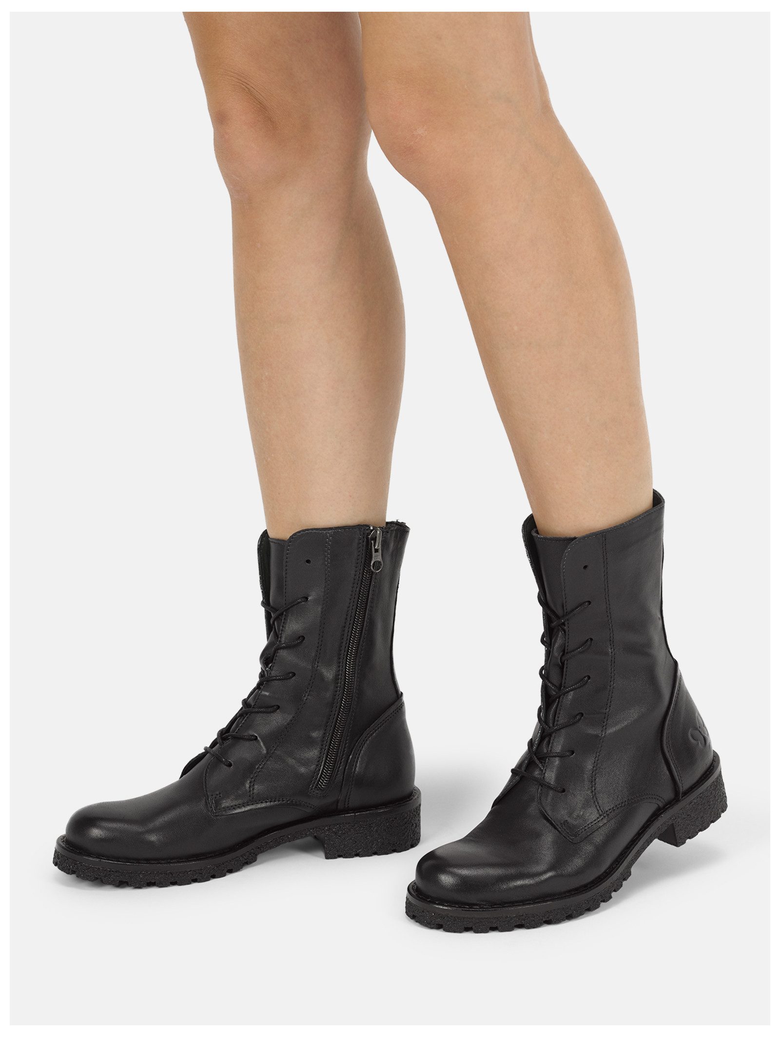 Felmini Stiefelette Leder . Schnürstiefelette