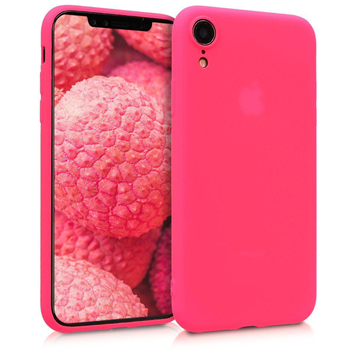 kwmobile Handyhülle Hülle für Apple iPhone XR, Hülle Silikon - Soft Handyhülle - Handy Case Cover - Neon Pink