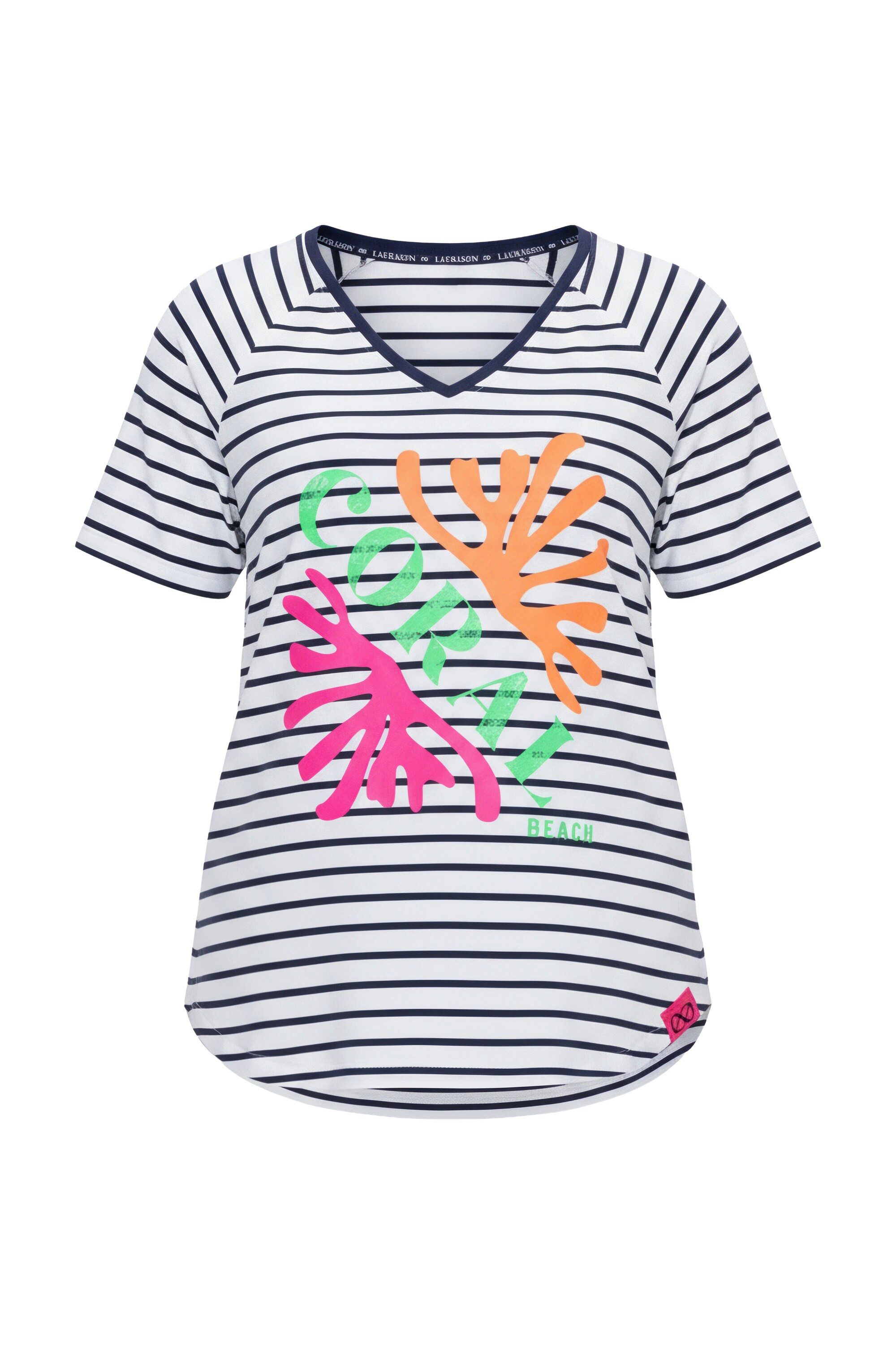 Laurasøn T-Shirt Ringel T-Shirt 1/2 Arm V-Ausschnitt günstig online kaufen