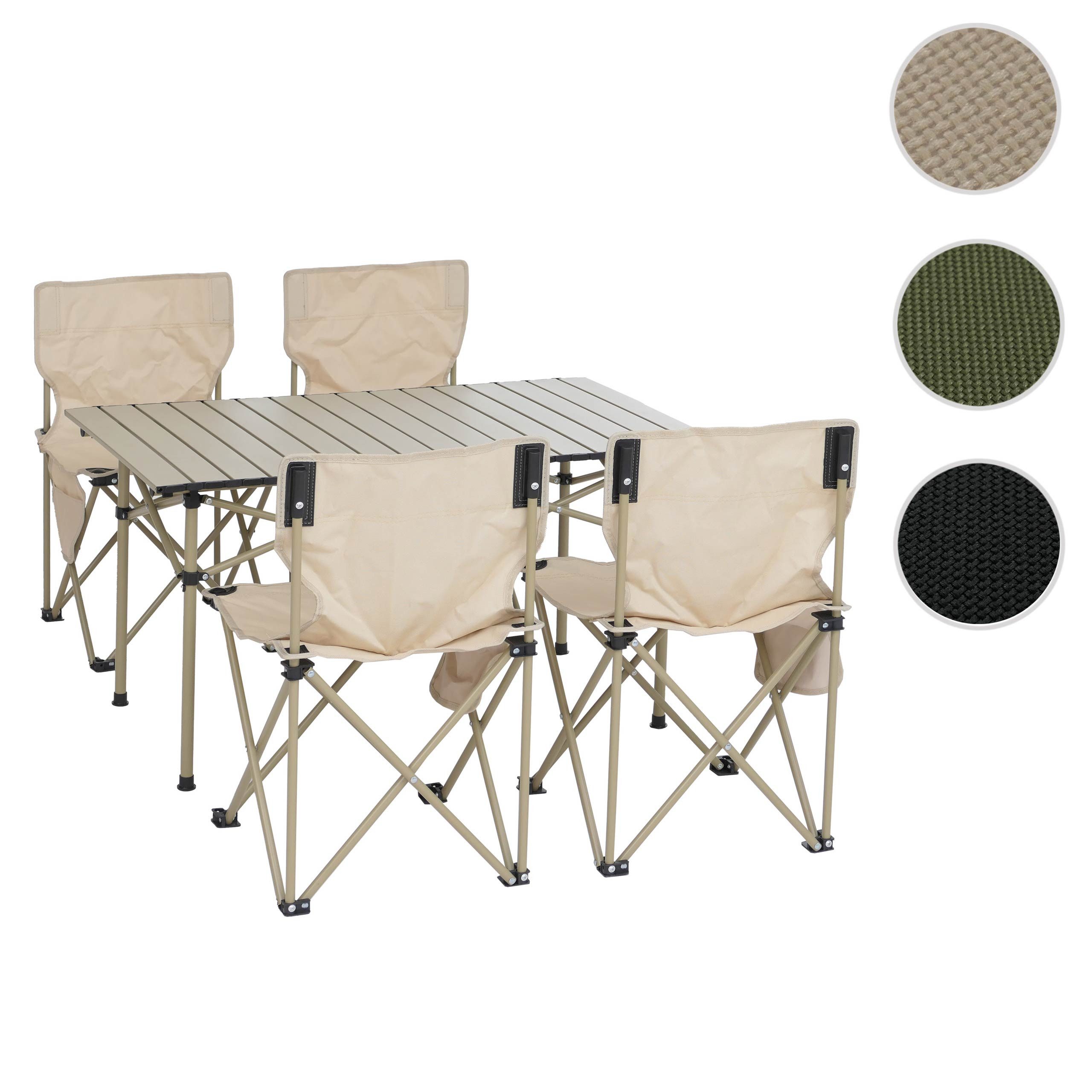 MCW Sitzgruppe MCW-Q39, (5-tlg), Integrierte Seitentasche am Stuhl
