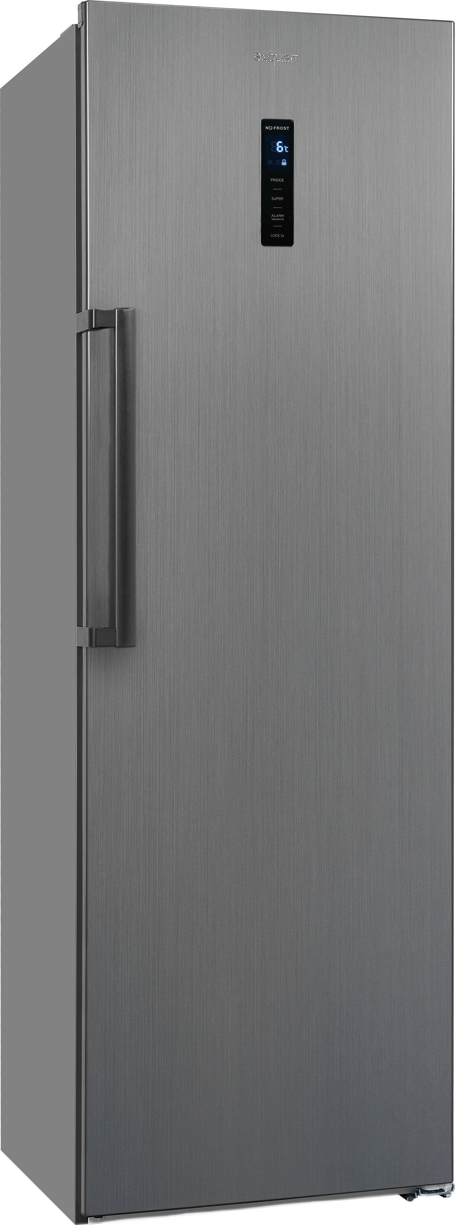 exquisit Vollraumkühlschrank KS360-V-HE-040D, 185 cm breit hoch, cm grau 60