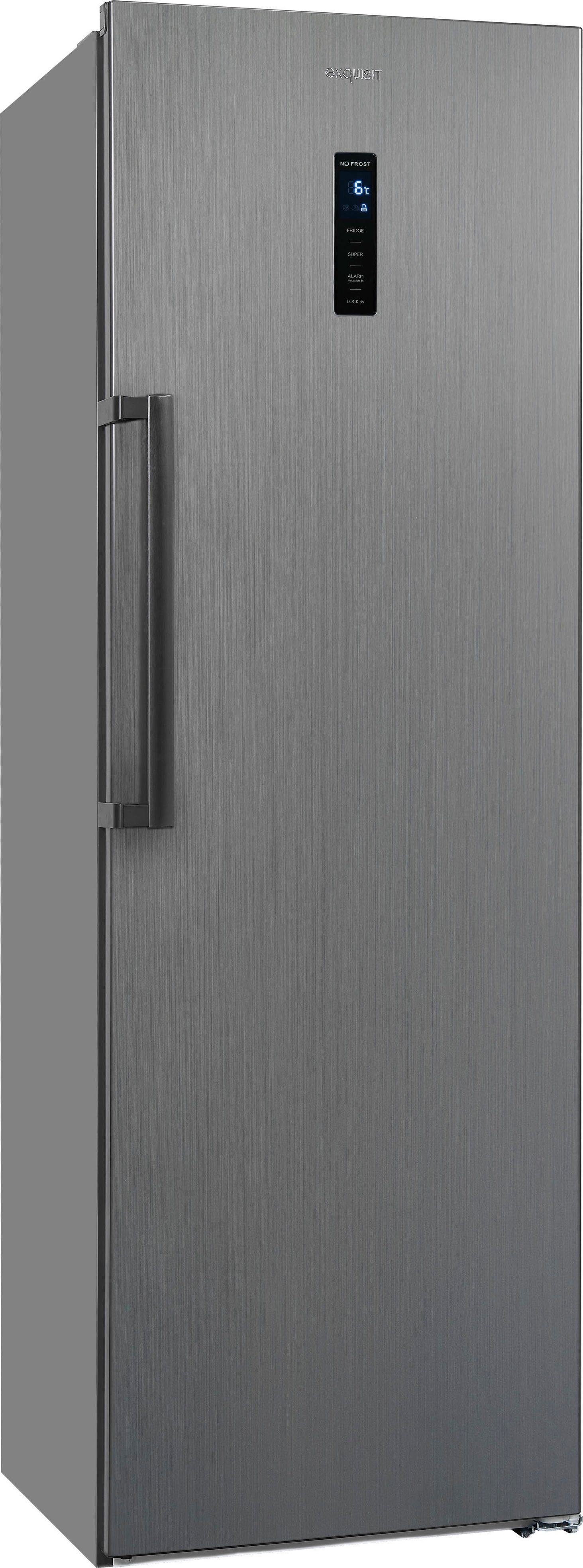 exquisit Vollraumkühlschrank KS360-V-HE-040D, 185 cm hoch, 60 cm breit, 359 L Vollraumkühlschrank: No-Frost, flexibel & mit LED-Innenlicht