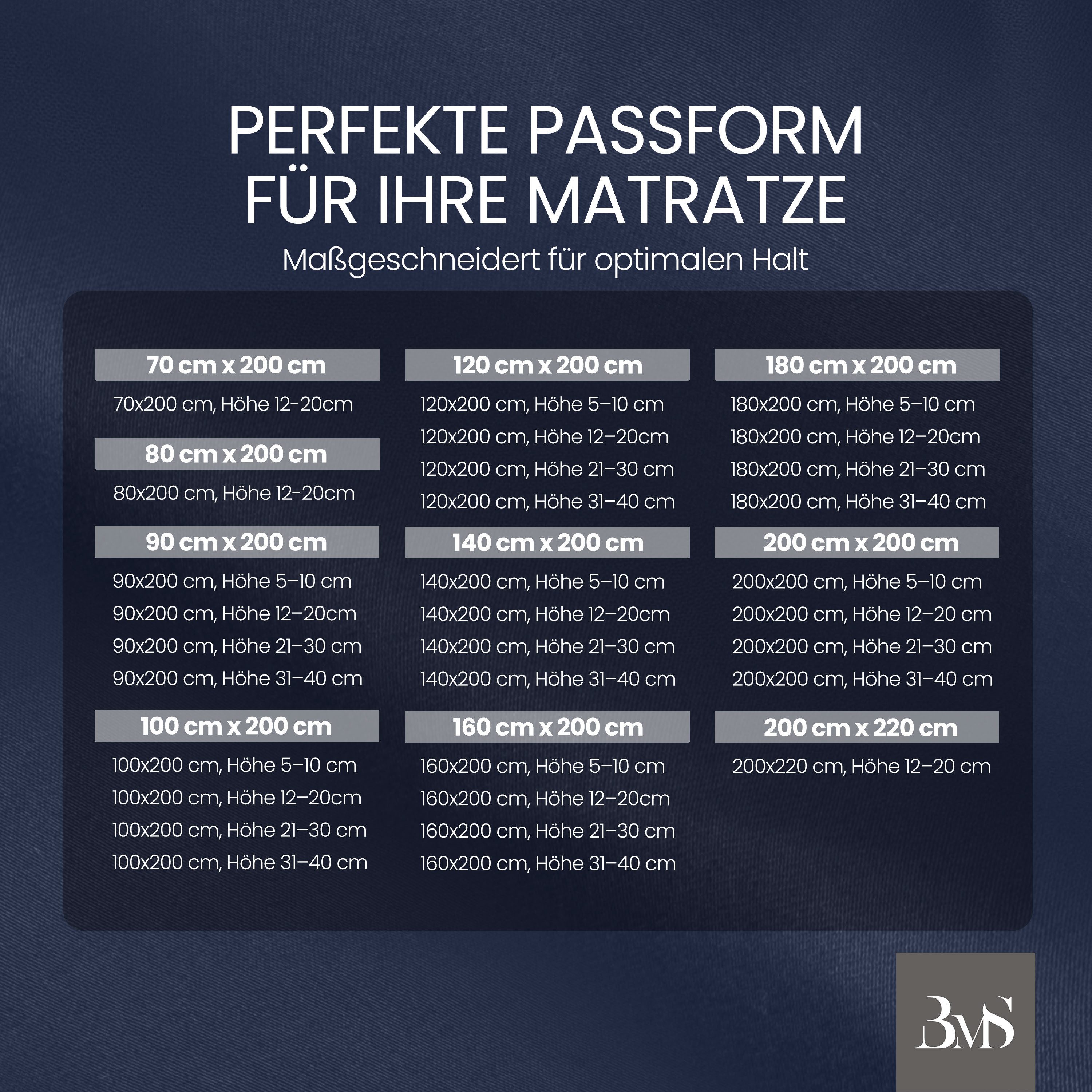 BETTWAESCHE-MIT-STIL Spannbettlaken Mako Satin Spannbettlaken, Matratzenhöhe 12-20 cm, Mako-Satin, Gummizug: rundum, (1 Stück) – Bild 5 von 5