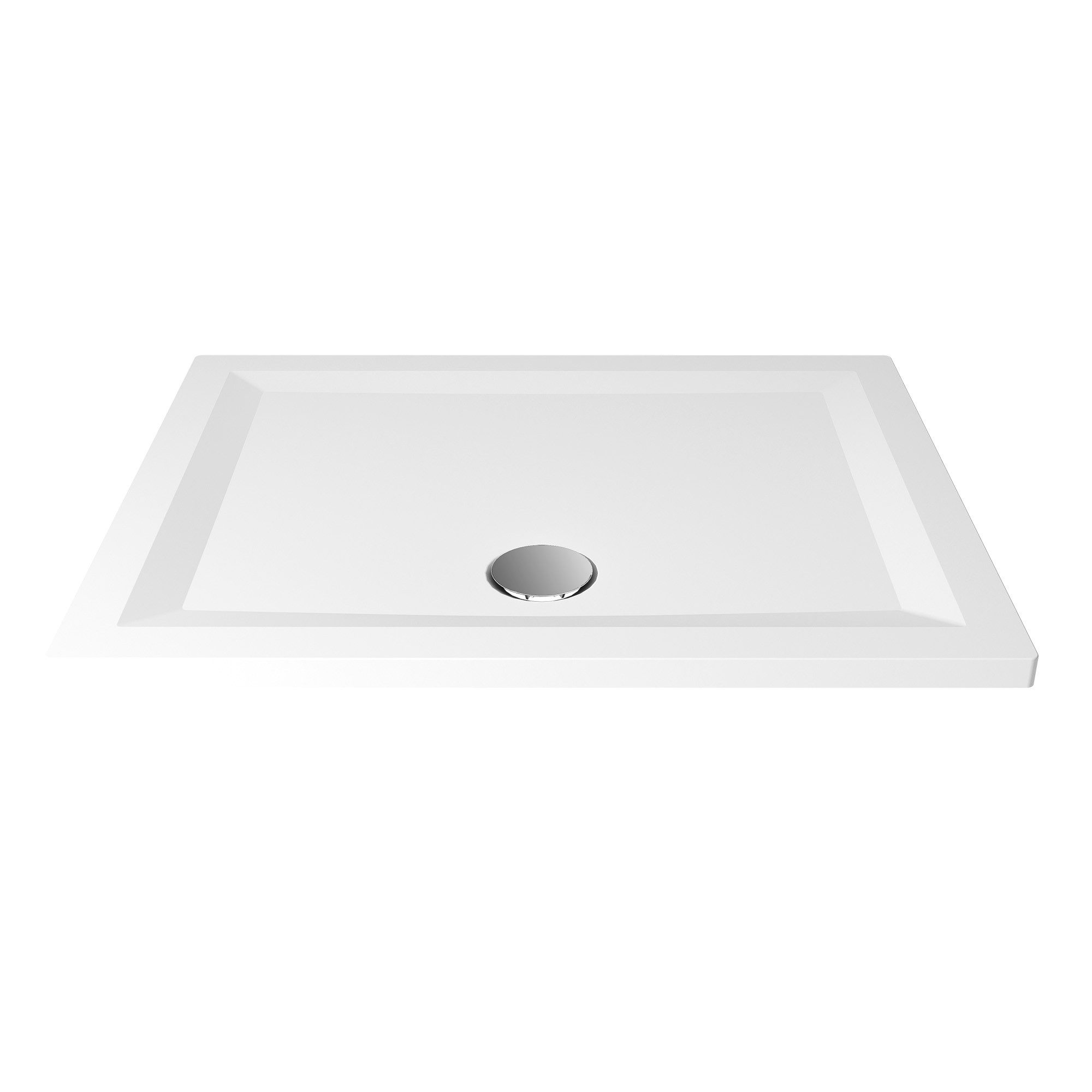 BREUER Duschwanne Flat Line Design Rechteck-Duschwanne Weiss 750/900 mm