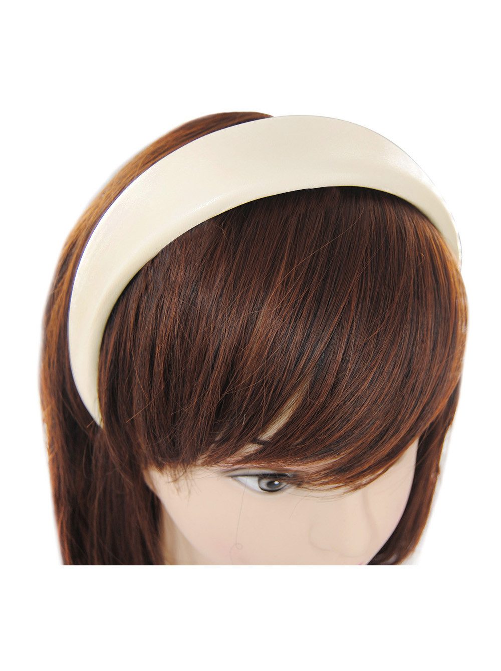 axy Haarreif breiter Haarreif in Kunstleder-Optik, Eleganter Damen Haarreif Haarband