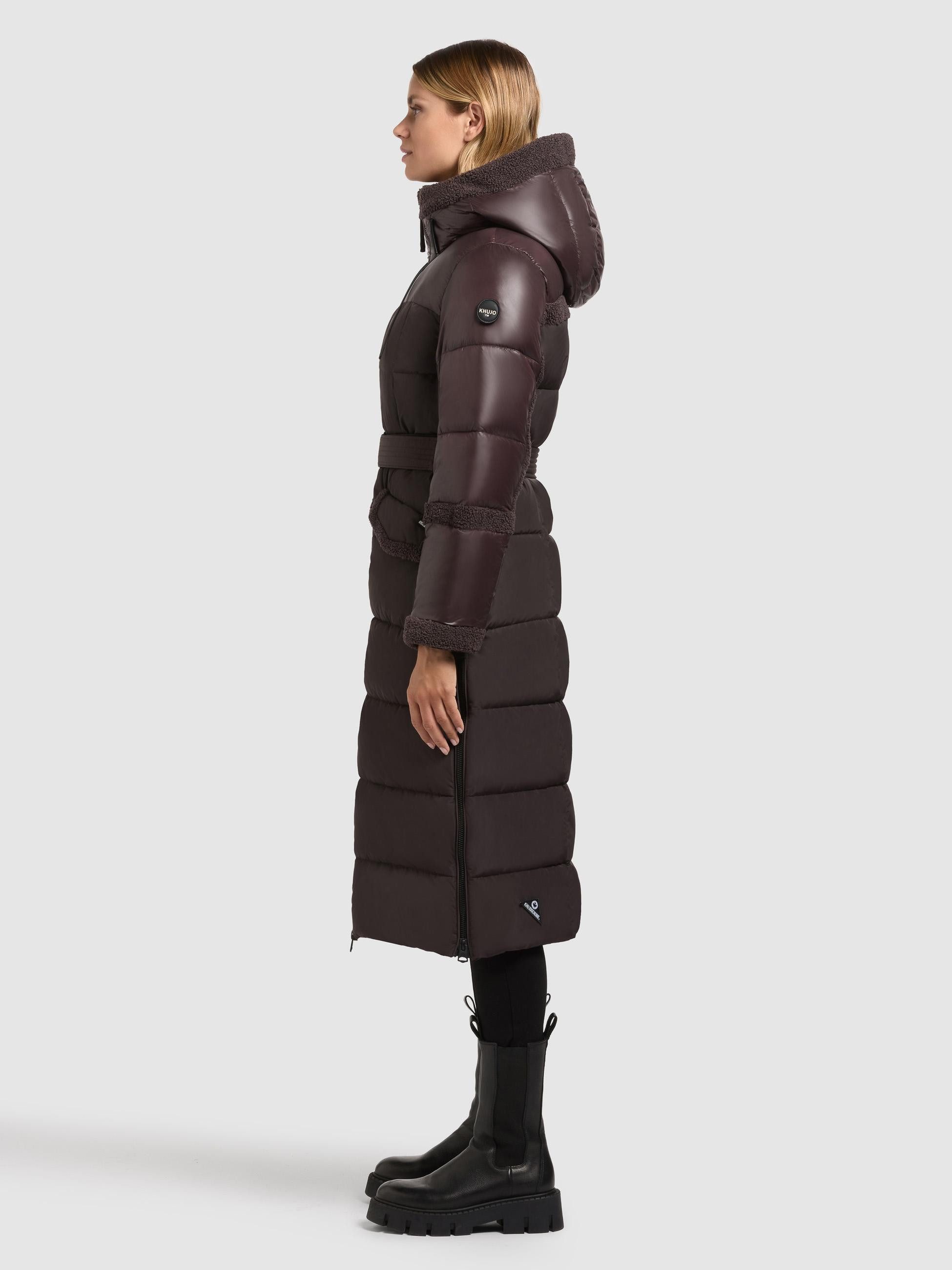 khujo Steppmantel Julita2 Warmer Damen Hybrid-Mantel mit zahlreichen Features