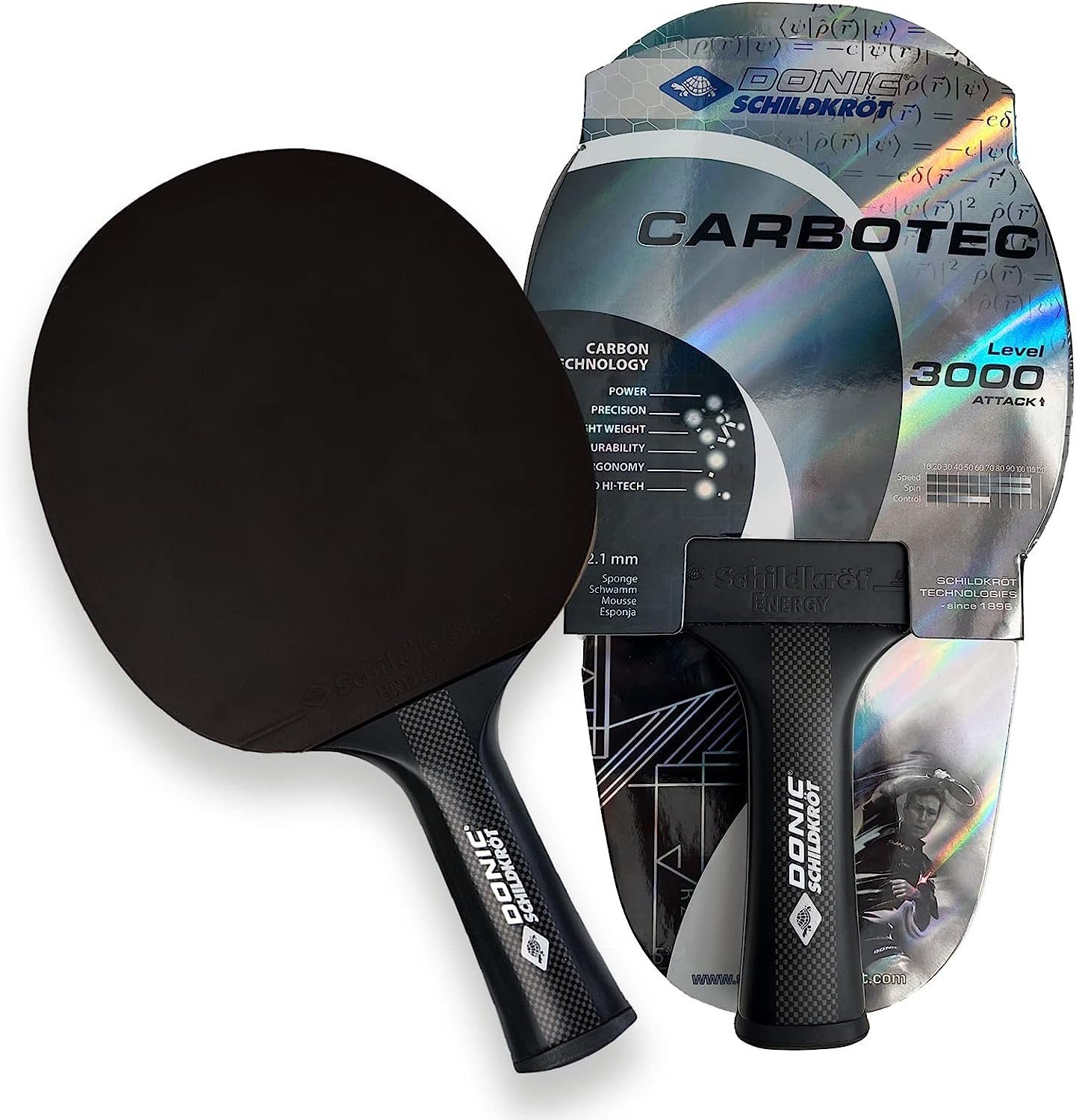 Donic-Schildkröt Tischtennisschläger Carbotec 3000, Tischtennis Schläger Racket Table Tennis Bat