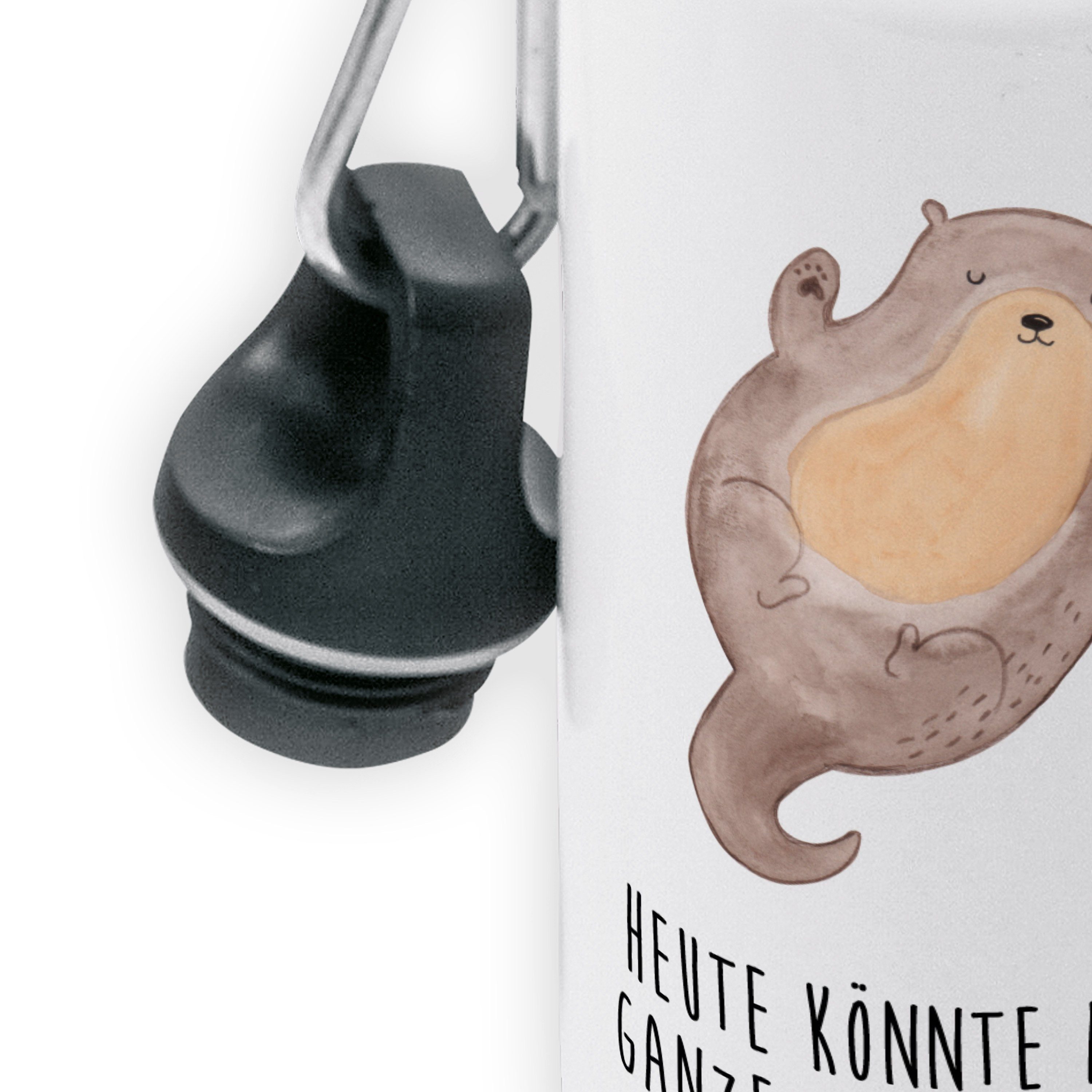 Mr. & Geschenk, Weiß Seeotter, - - Mrs. Otter S Panda Trinkflasche glücklich, Otter hallo, Umarmen