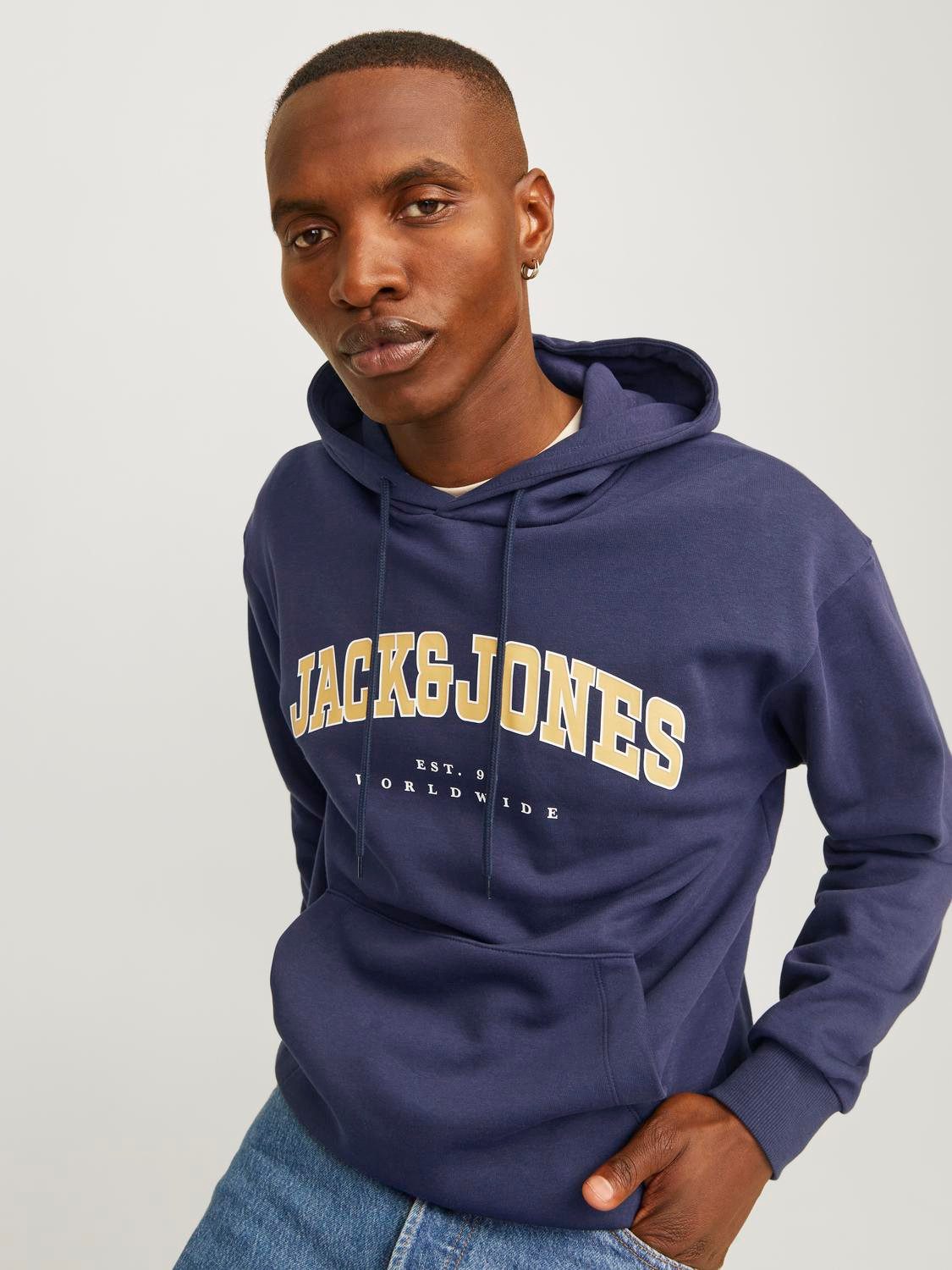 Jack & Jones Kapuzensweatshirt JJECALEB VARSITY SWEAT HOOD NOOS günstig online kaufen