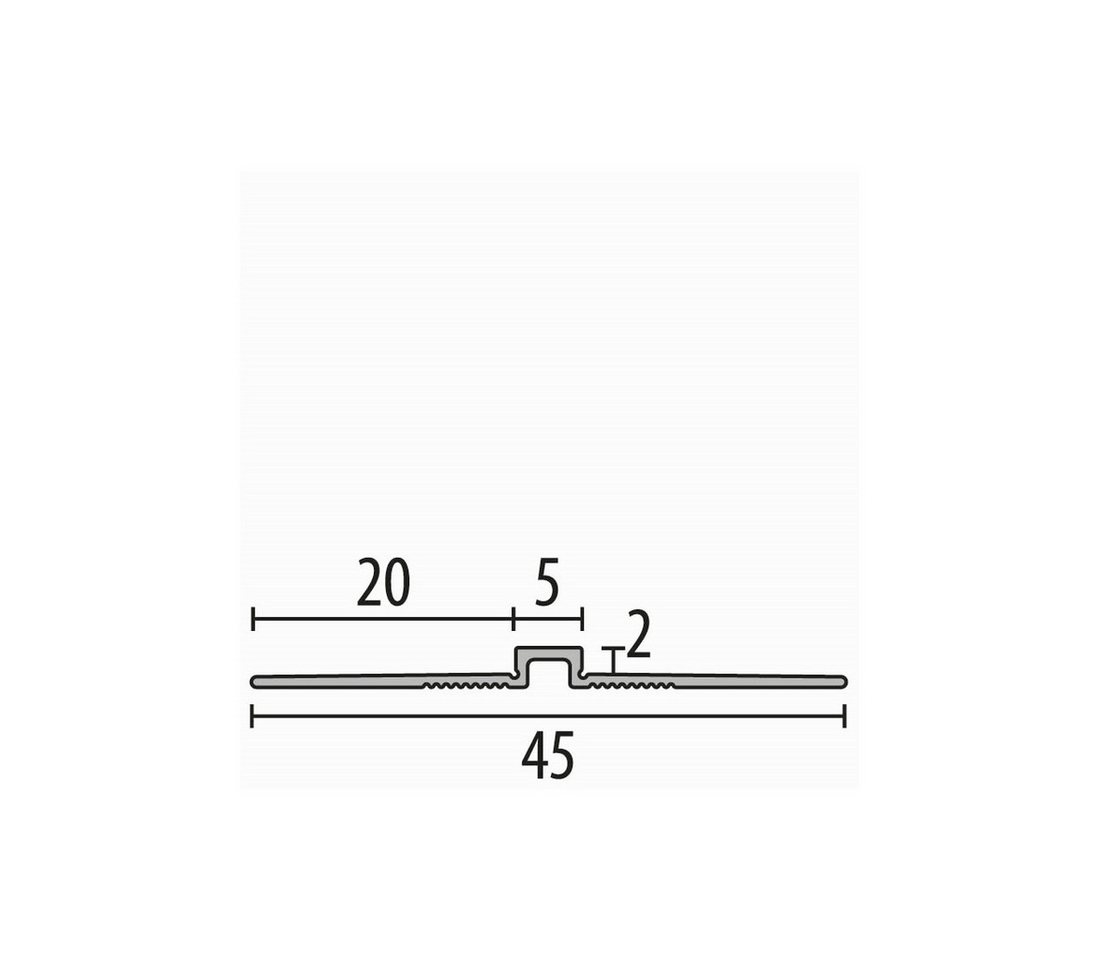 Thumbnail - Küberit Verbindungsprofil 4 x 4 x 2700 mm Wandprofil Tapetenprofil Silber Ungebohrt Aluminium