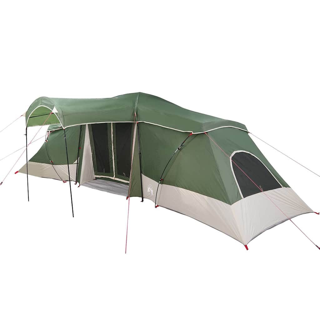 vidaXL Tunnelzelt Familienzelt mit Dach Grün und Grau 721 x 335 x 212 cm, (1 tlg)