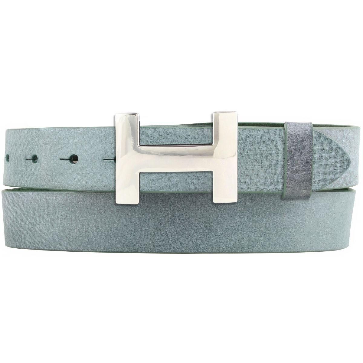 Ledergürtel Damen-Gürtel HERMINE aus weichem Vollrindleder Vintage-Look 3 cm, Led