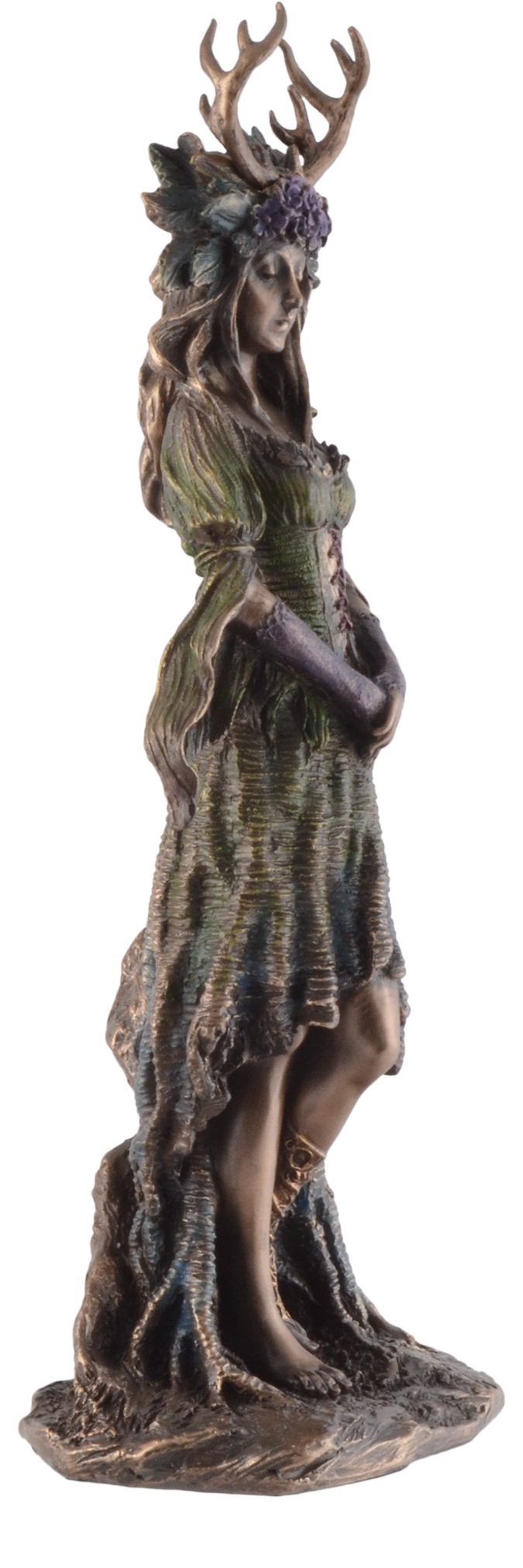 von Waldes Flidhais direct Dekofigur und Gmbh 13x8x26cm Vogler keltische Veronese, LxBxH bronziert coloriert, des - ca. Göttin Hand by