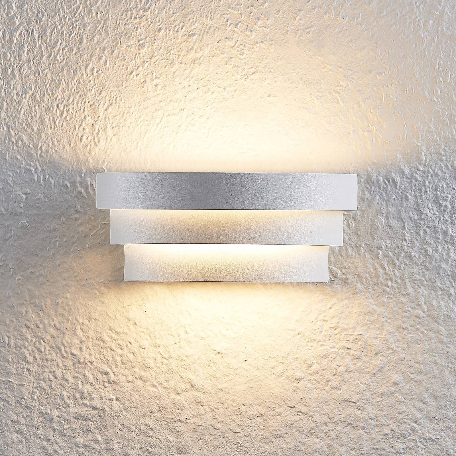 Arcchio LED Wandleuchte flammig, Eisen, verbaut, weiß, Harun, warmweiß, fest 1 LED-Leuchtmittel inkl. Modern, Leuchtmittel Aluminium