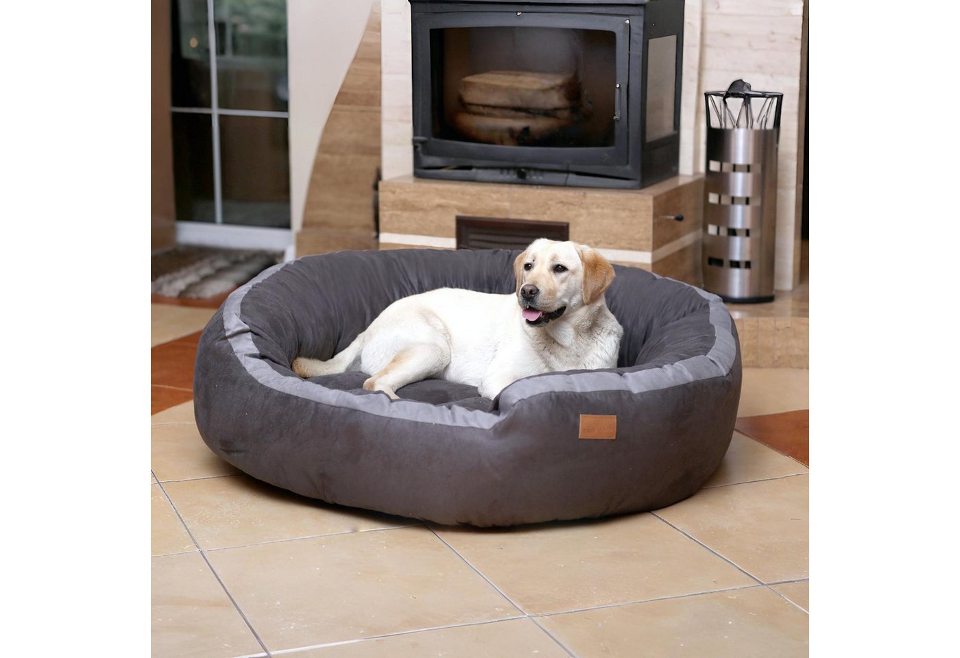 Thumbnail - tierlando® Tierbett LANA Hundebett Hundesofa M L XL Velours MEGA DICK SUPERWEICH