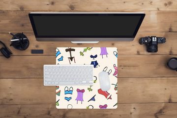 MuchoWow Gaming Mauspad Dessous - Unterwäsche - Schnittmuster (1-St), Mousepad mit Rutschfester Unterseite, Gaming, 40x40 cm, XXL, Großes