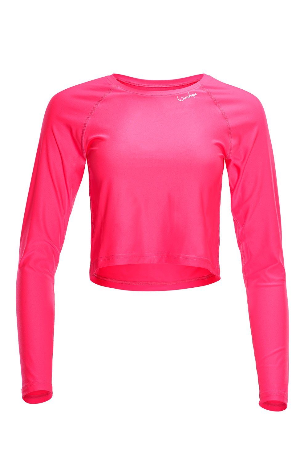 neon pink Winshape Langarmshirt AET116 Cropped Functional Light