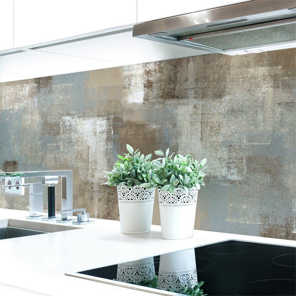 DRUCK-EXPERT Küchenrückwand Küchenrückwand Ethno Abstrakt Premium Hart-PVC 0,4 mm selbstklebend